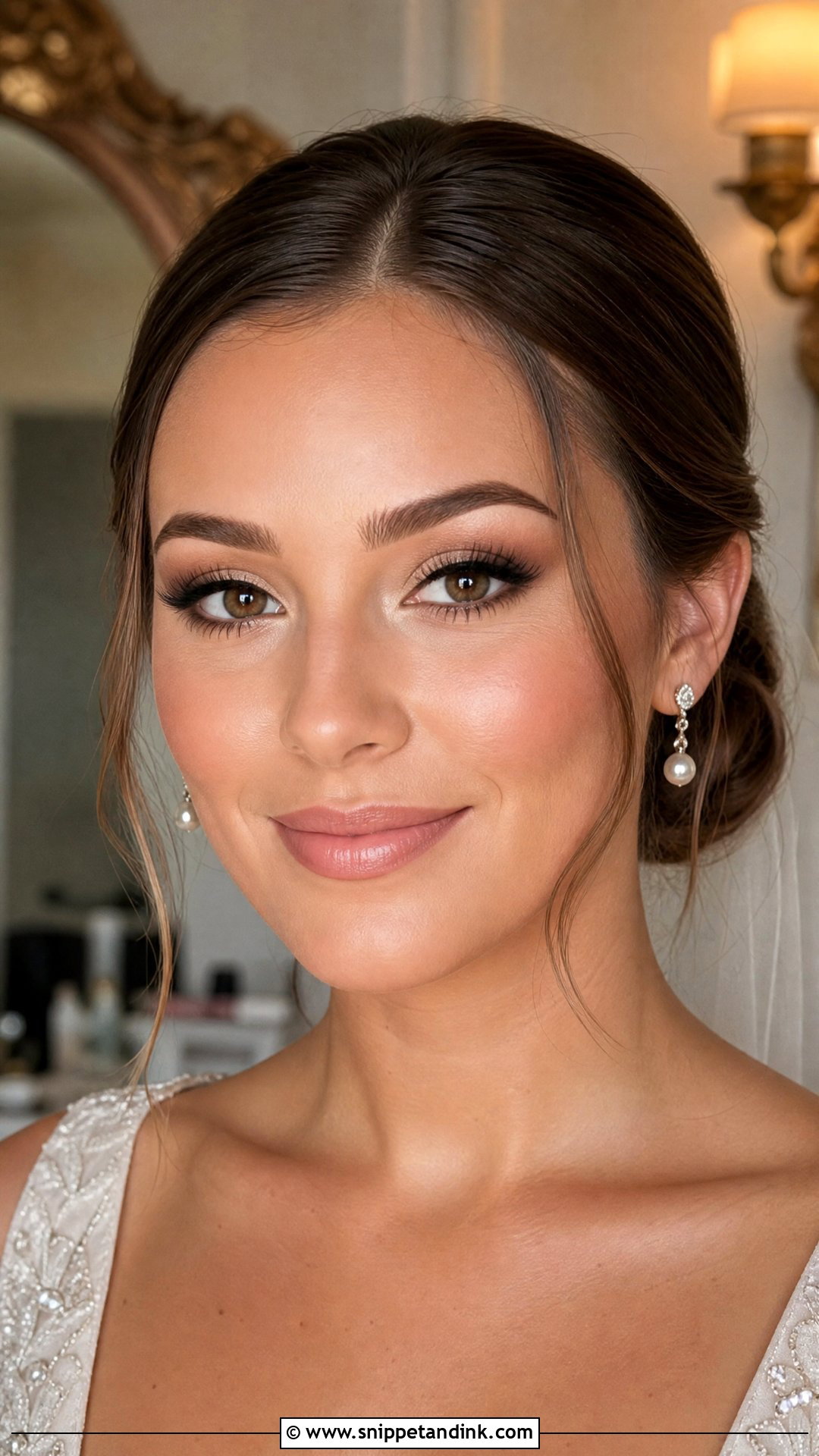 Soft Cut Crease Bridal Makeup For Brown Eyes - Snippet and Ink - 35 Elegant Bridal Makeup for Brown Eyes
