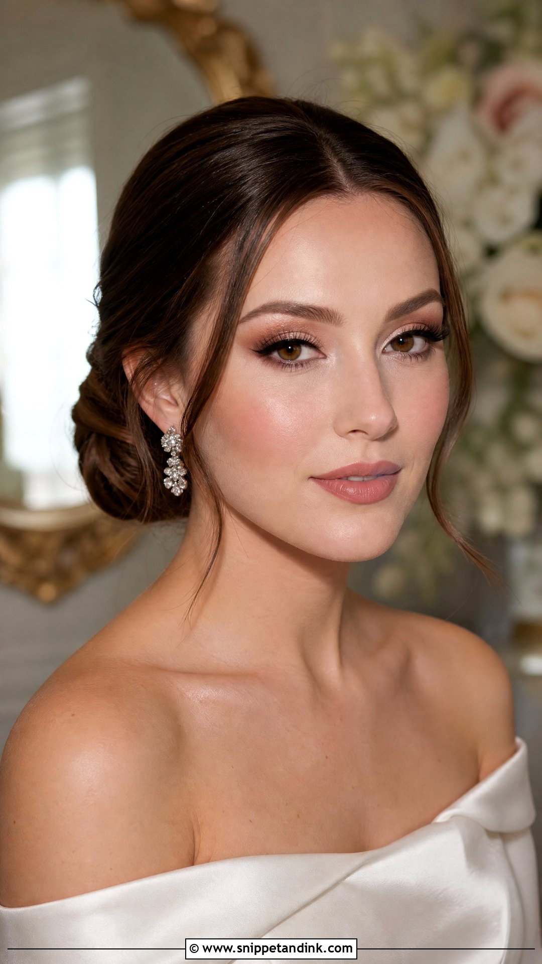 Soft Cut Crease Bridal Makeup For Brown Eyes - Snippet and Ink - 20 Glam Bridal Makeup for Brown Eyes