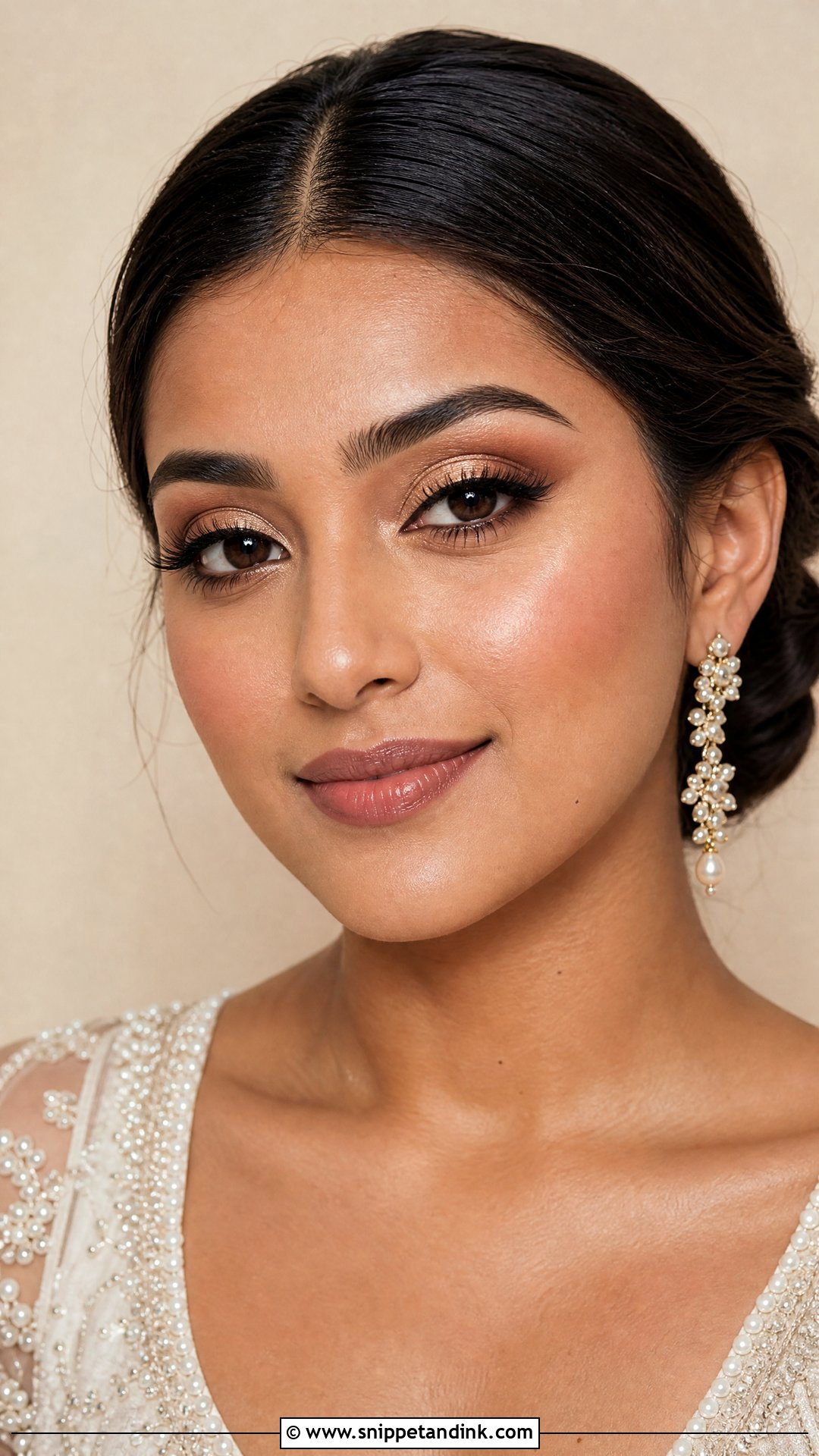 Soft Cut Crease Bridal Makeup For Brown Skin - Snippet and Ink - 20 Brown Girl Bridal Makeup Ideas