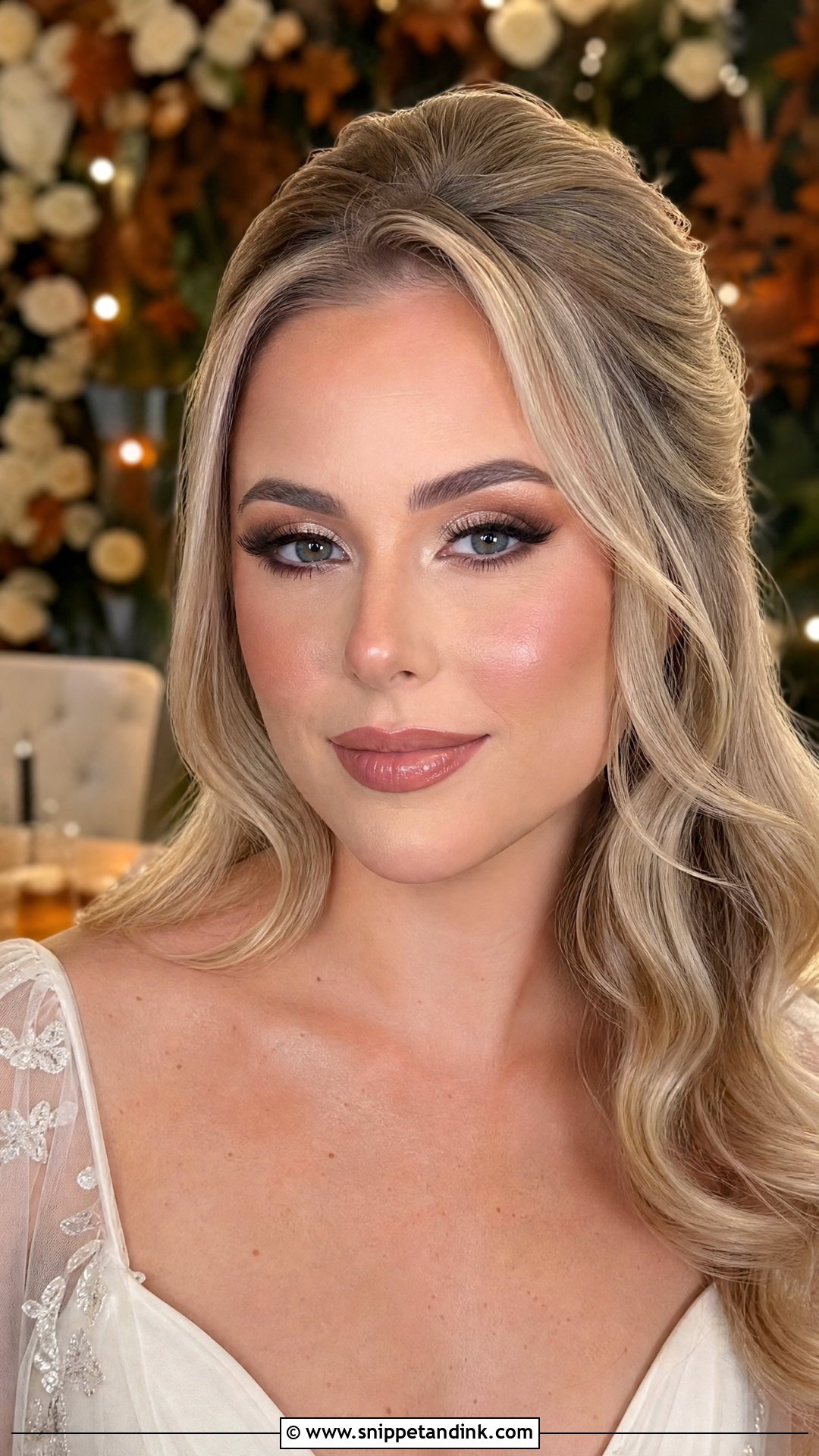 Soft Cut Crease Fall Bridal Makeup - Snippet and Ink - 25 Fall Wedding Makeup for Bride Ideas