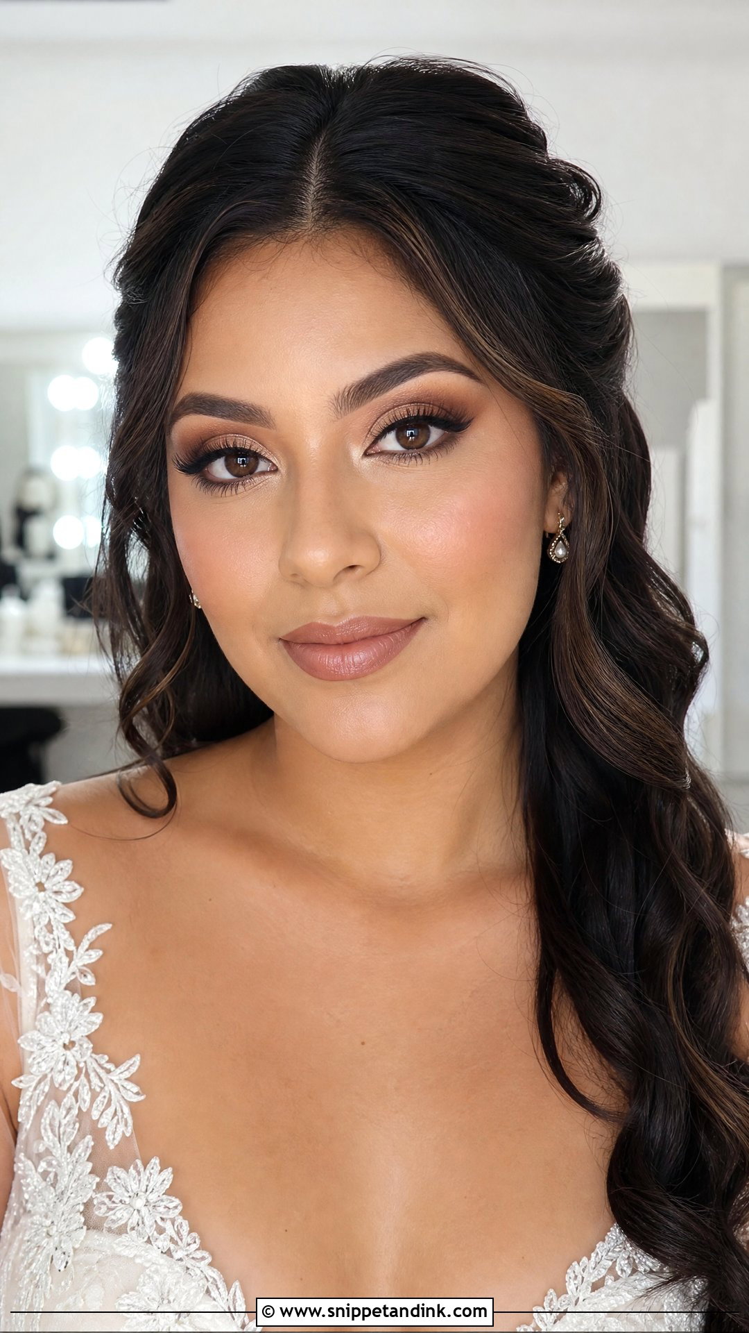 Soft Cut Crease Wedding Makeup For Brown Eyes - Snippet and Ink - 20 Simple Wedding Makeup for Brown Eyes
