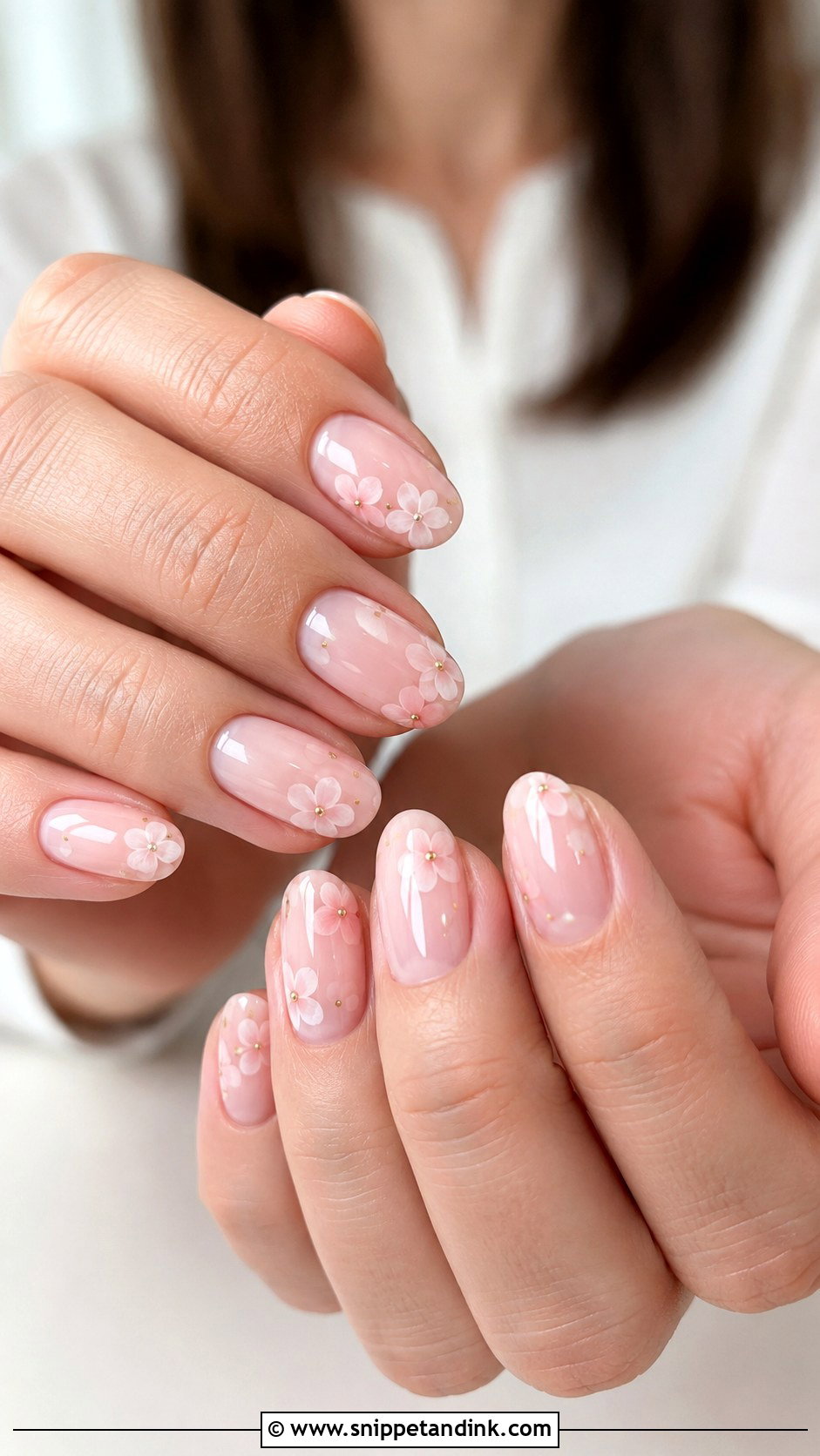 Soft Floral Anniversary Nails - Snippet and Ink - 20 Wedding Anniversary Nails Ideas