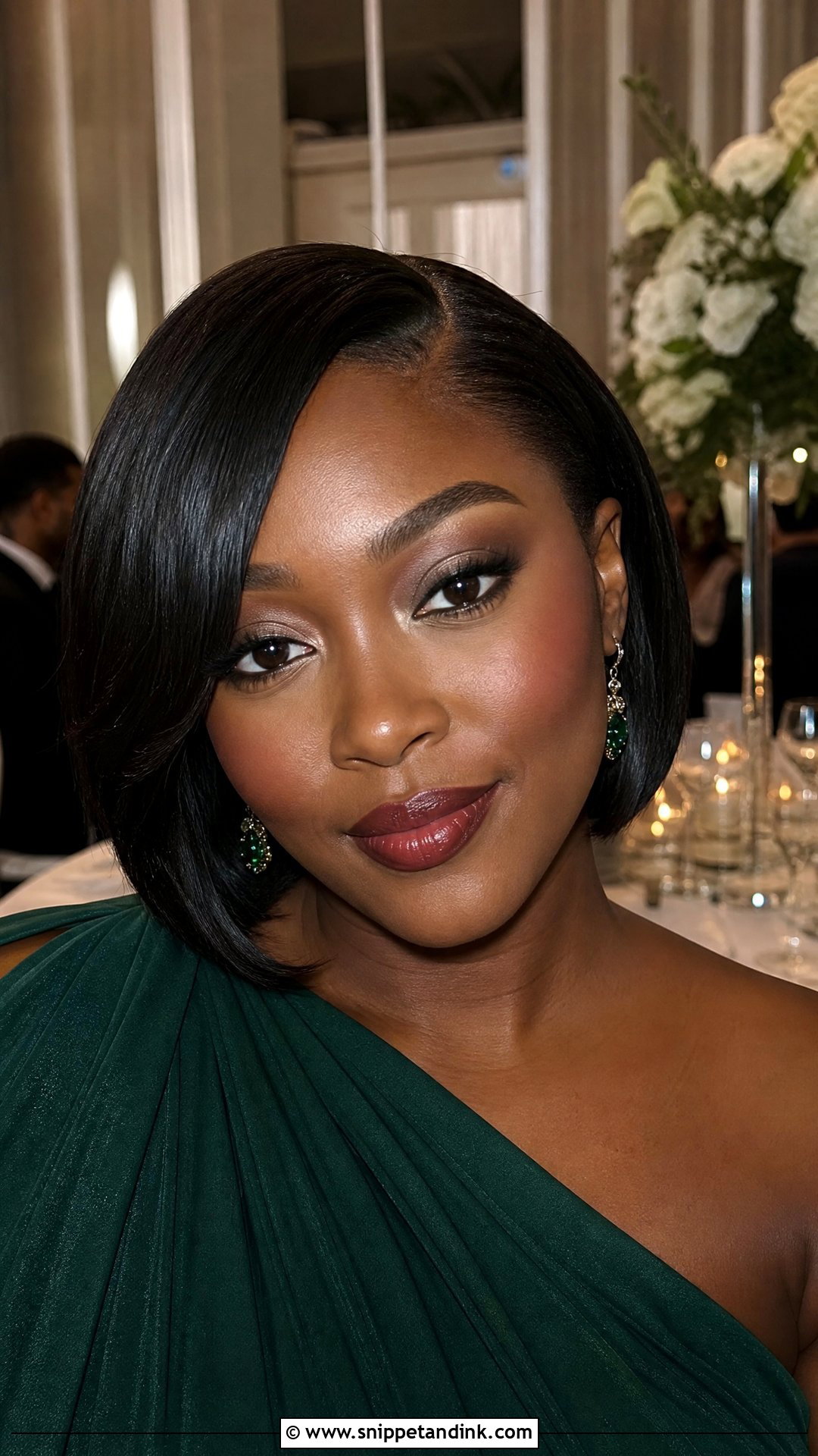 Soft Glam Berry Lip Wedding Guest Makeup - Snippet and Ink - 20 Soft Glam Makeup Wedding Guest Ideas