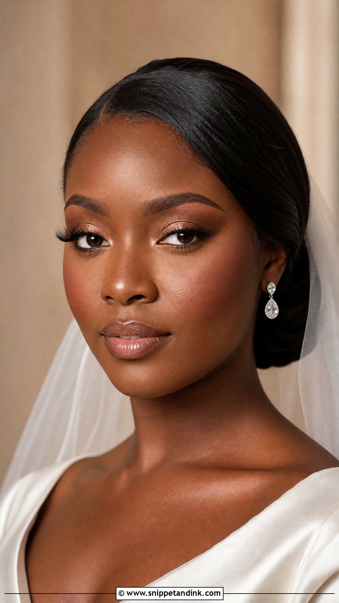 Soft Glam Black Bridal Makeup - Snippet and Ink - 20 Black Bridal Makeup Wedding Day Ideas