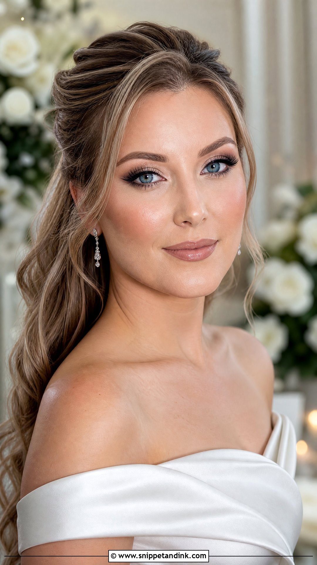 Soft Glam Blue Eye Wedding Makeup - Snippet and Ink - 20 Blue Eye Wedding Makeup Ideas