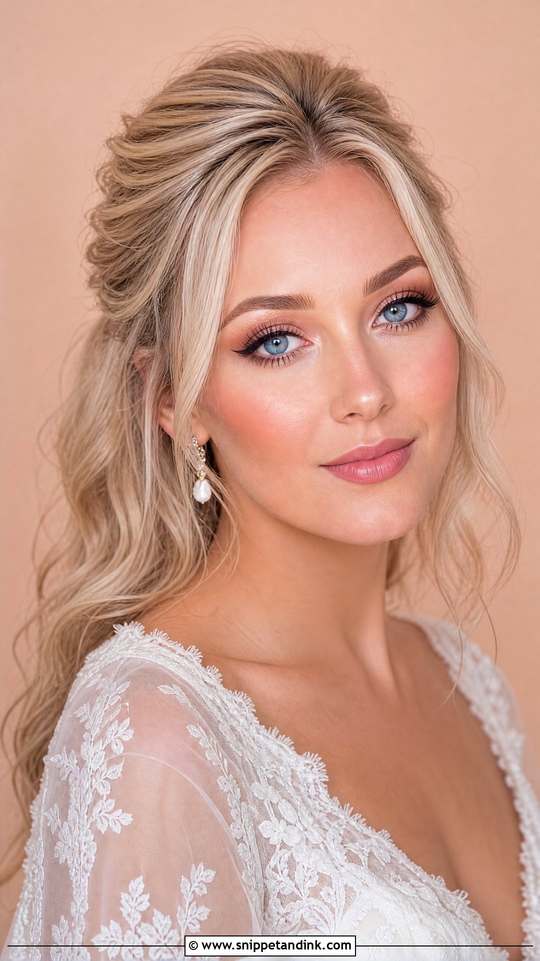 Soft Glam Bridal Makeup For Blue Eyes - Snippet and Ink - 25 Soft Glam Wedding Makeup Brides
