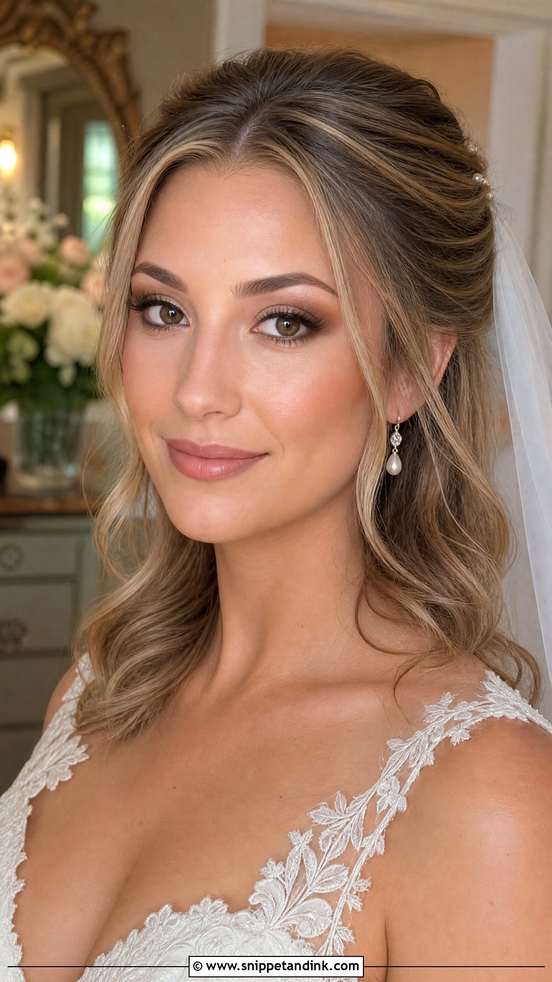 Soft Glam Bridal Makeup For Brown Eyes - Snippet and Ink - 25 Glowy Bridal Makeup for Brown Eyes