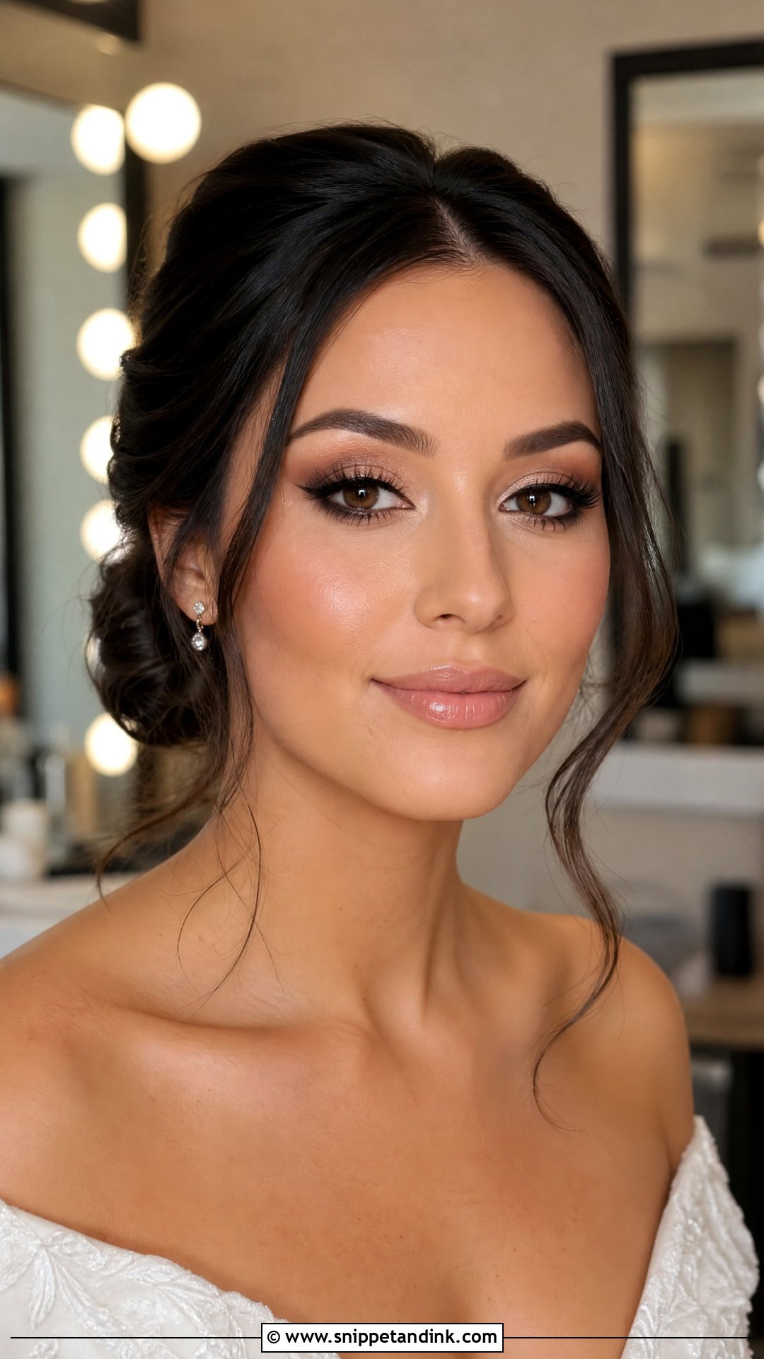 Soft Glam Bridal Makeup For Brown Eyes - Snippet and Ink - 25 Natural Bridal Makeup for Brown Eyes Brunettes