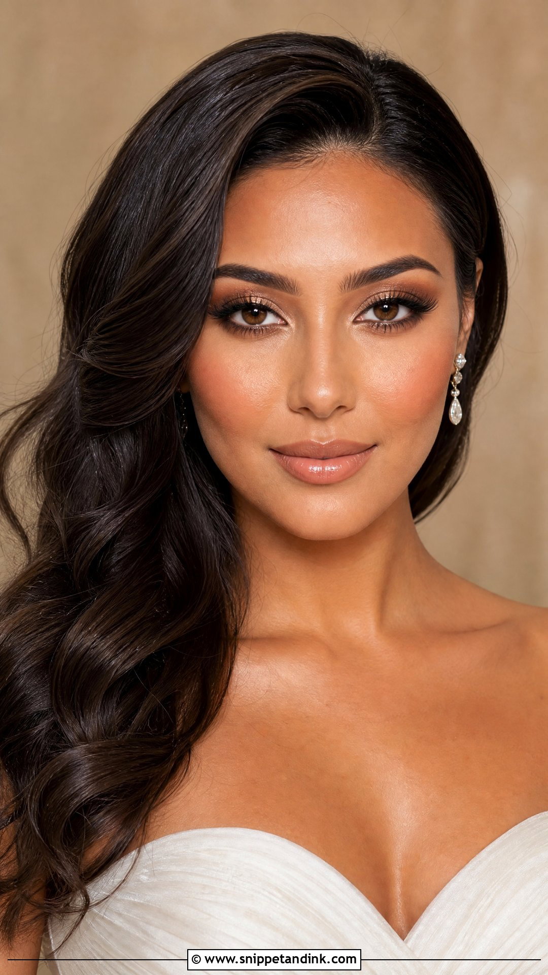 Soft Glam Bridal Makeup For Brown Eyes - Snippet and Ink - 25 Soft Glam Wedding Makeup Brides