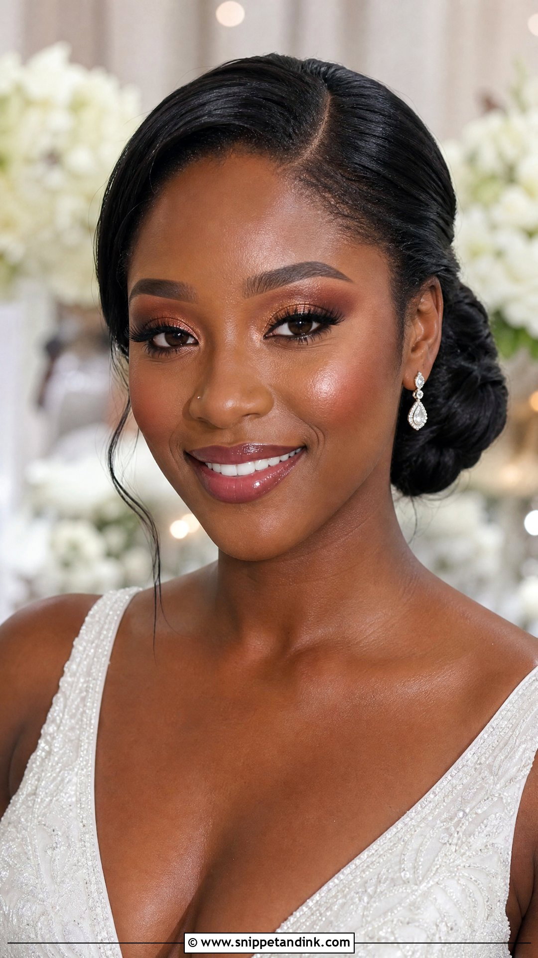 Soft Glam Bridal Makeup For Brown Eyes And Deep Skin - Snippet and Ink - 30 Soft Glam Bridal Makeup for Brown Eyes