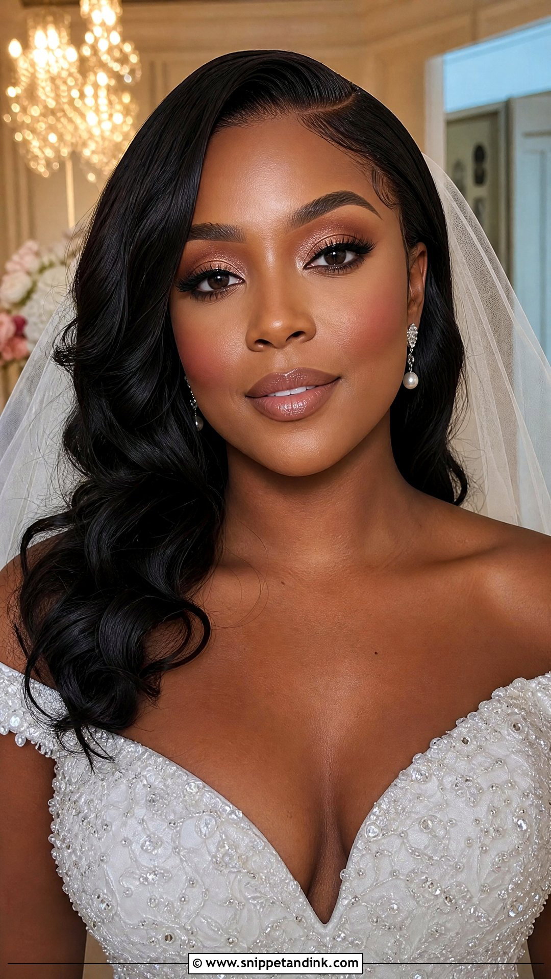 Soft Glam Bridal Makeup For Dark Skin - Snippet and Ink - 20 Bridal Makeup for Dark Skin Ideas