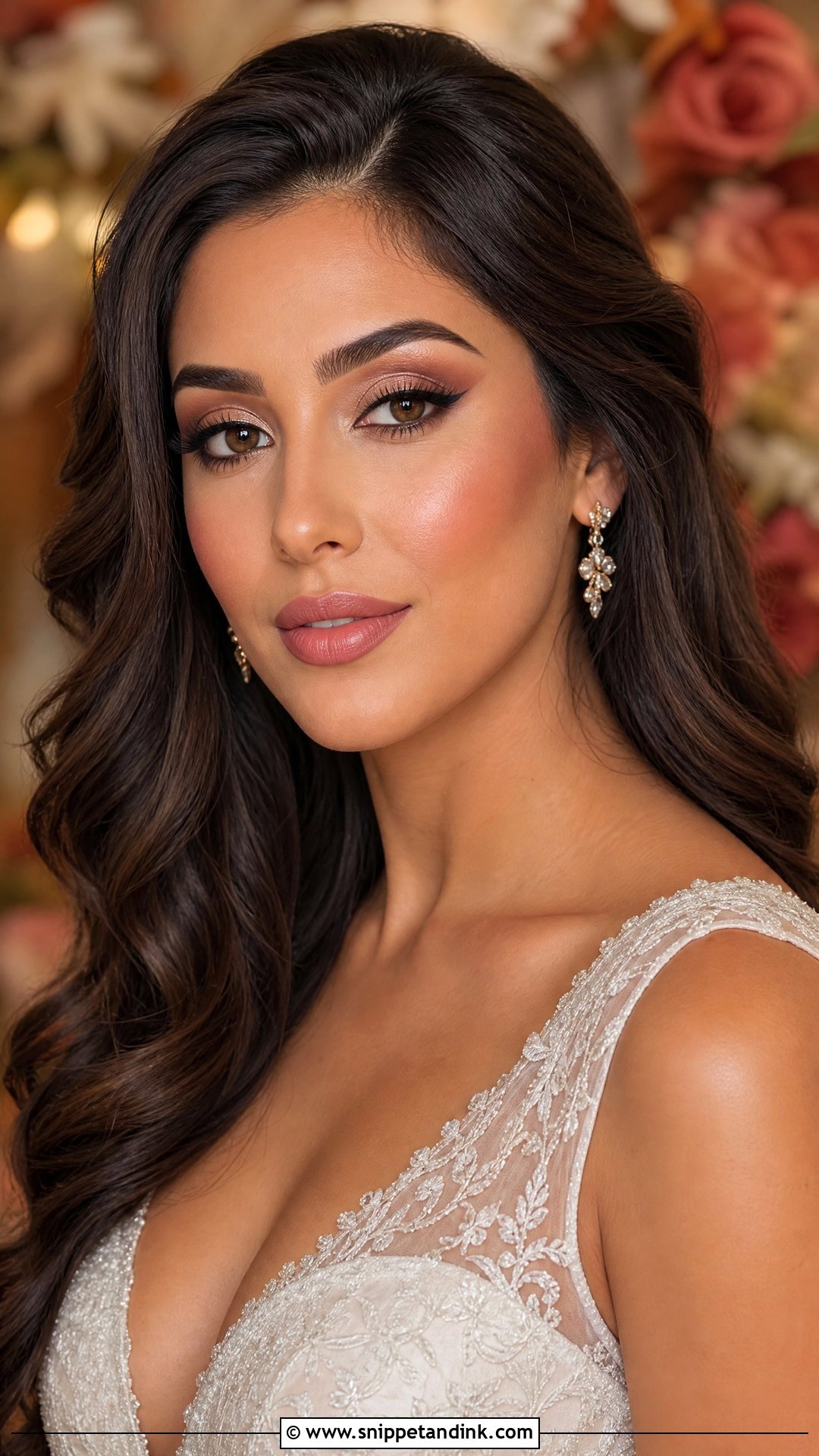 Soft Glam Bridal Makeup For Green Eyes - Snippet and Ink - 20 Fall Wedding Makeup for Bride Green Eyes