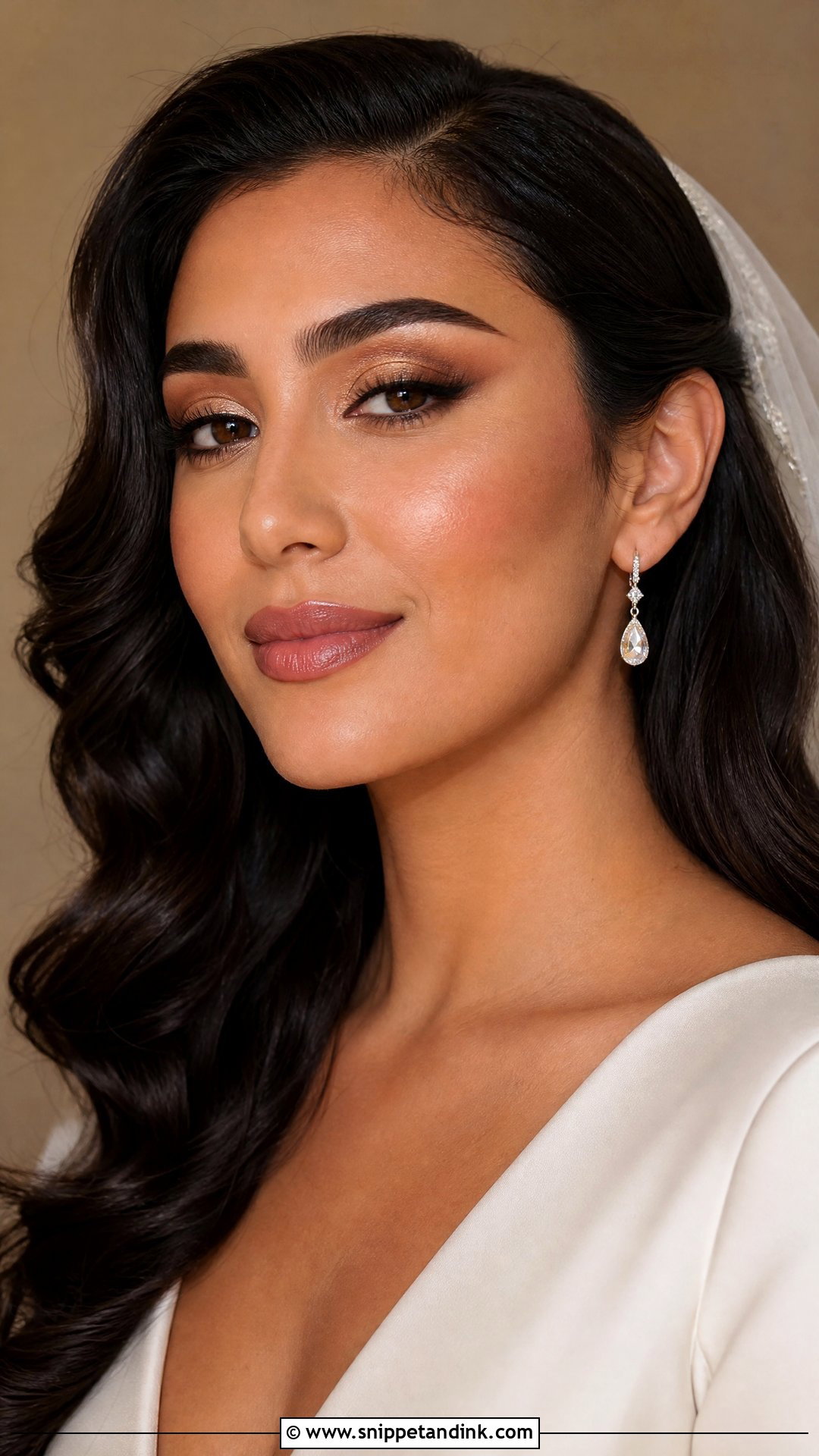 Soft Glam Bridal Makeup For Olive Skin - Snippet and Ink - 25 Soft Glam Wedding Makeup Brides