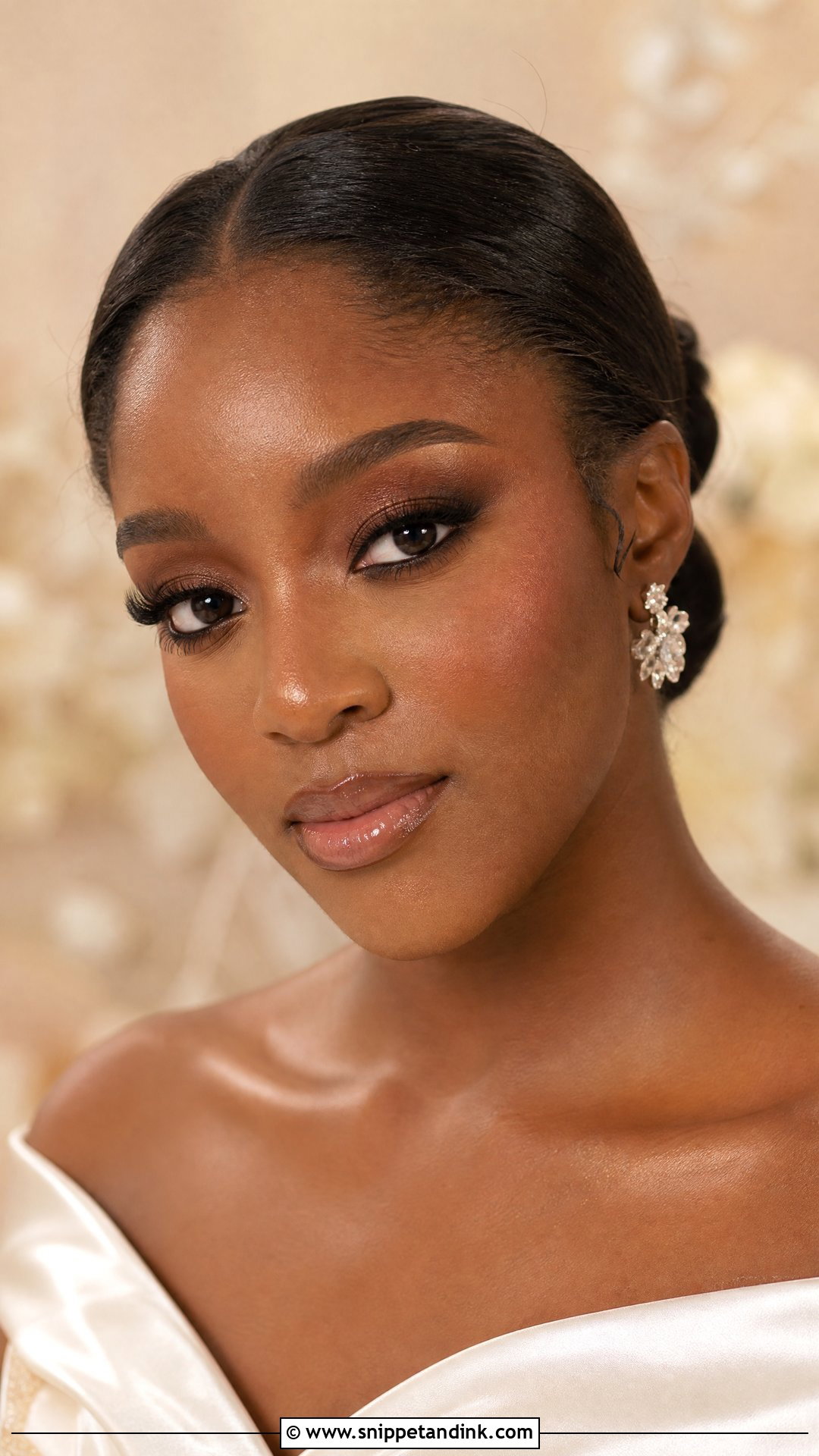 Soft Glam Bridal Makeup With Brown Smokey Eye - Snippet and Ink - 20 Soft Glam Bridal Makeup Black Women