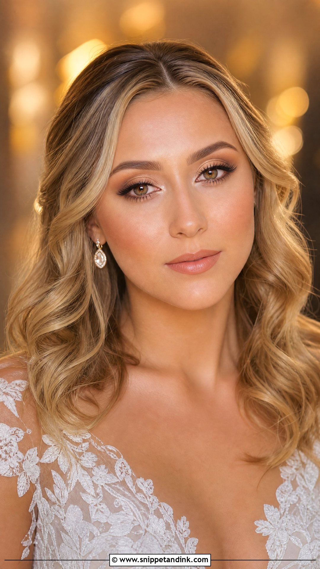 Soft Glam Bridal Makeup With Caramel Eyes - Snippet and Ink - 25 Soft Glam Bridal Makeup for Green Eyes