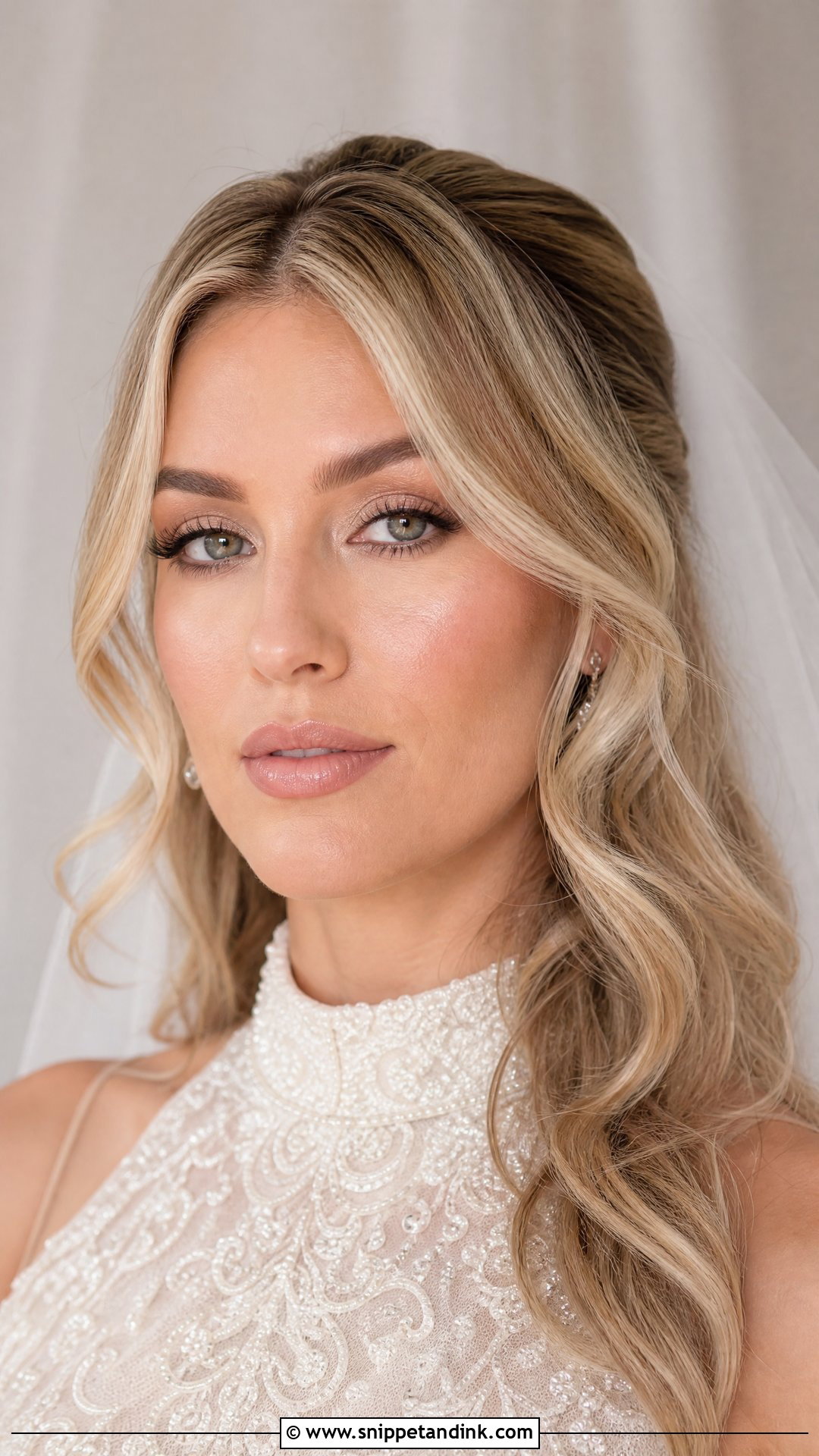 Soft Glam Bridal Makeup With Champagne Eyes - Snippet and Ink - 25 Soft Glam Bridal Makeup for Green Eyes