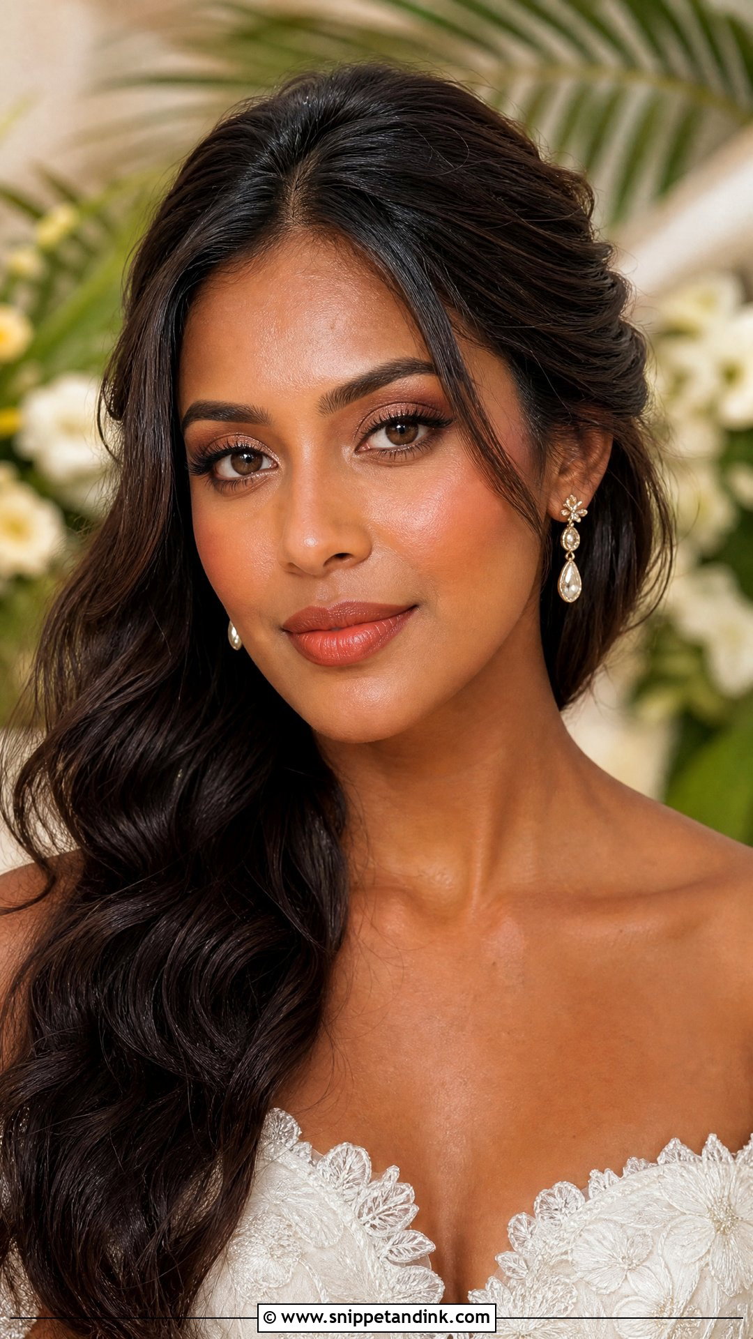 Soft Glam Bridal Makeup With Coral Lip - Snippet and Ink - 20 Soft Glam Bridal Makeup Black Women
