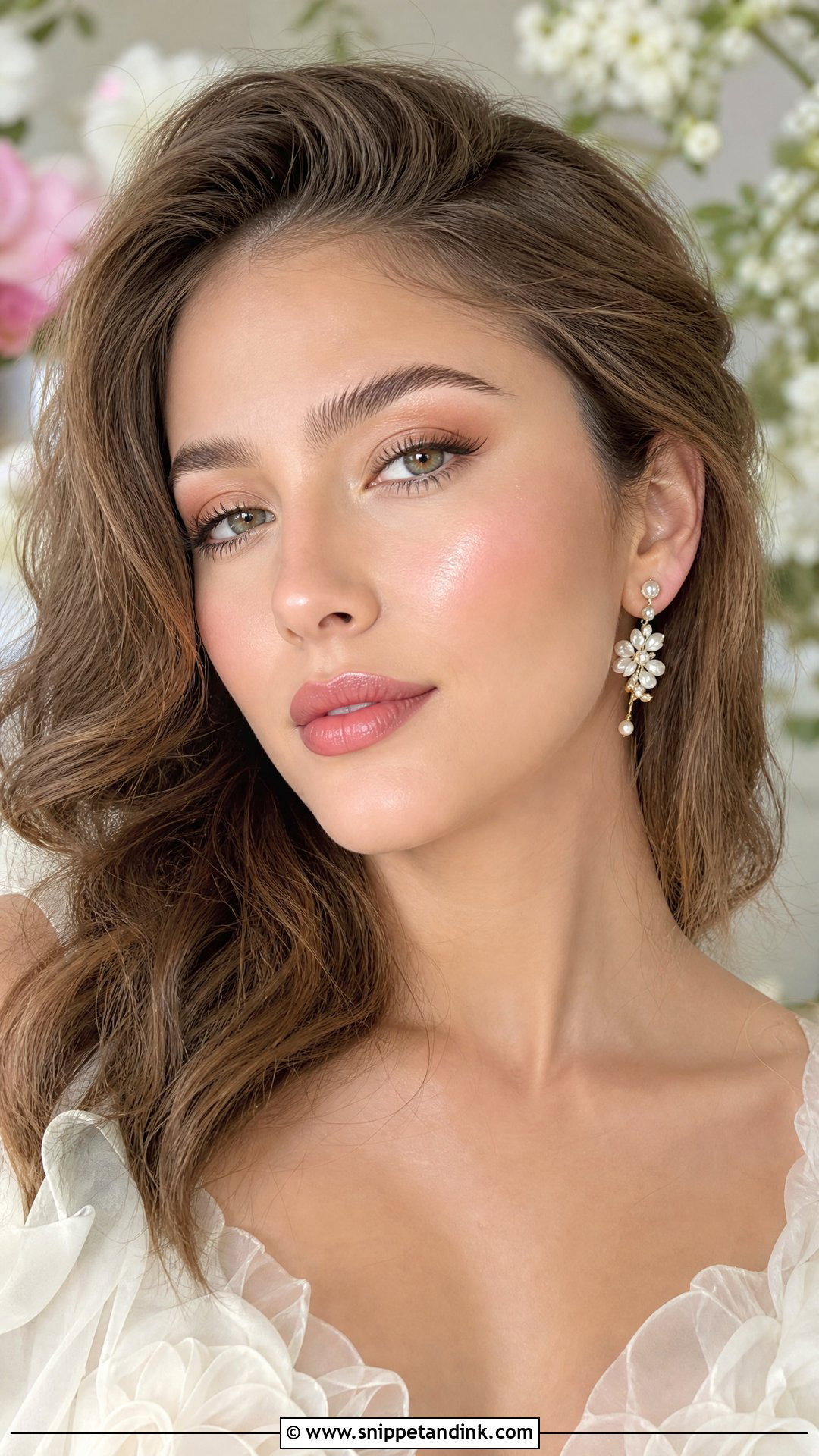 Soft Glam Bridal Makeup With Dewy Skin - Snippet and Ink - 35 Soft Glam Bridal Makeup Ideas