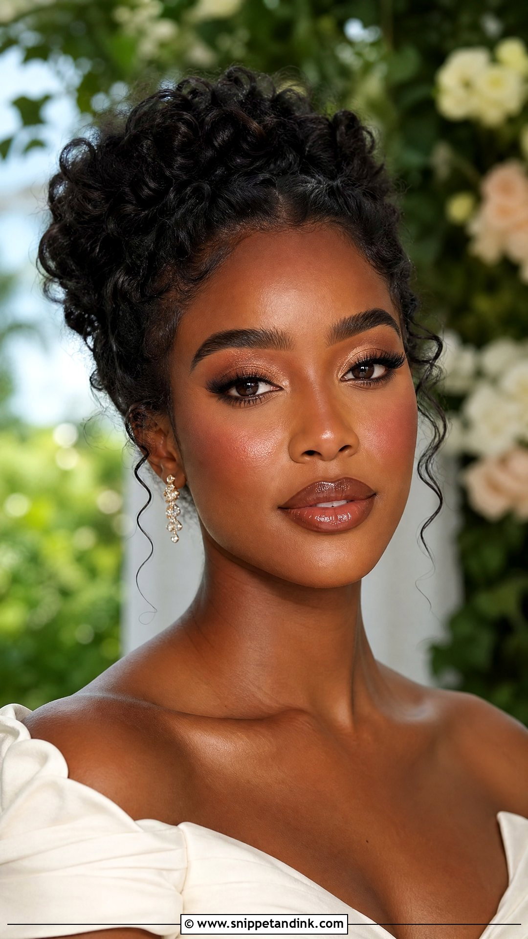 Soft Glam Bridal Makeup With Dewy Skin - Snippet and Ink - 20 Soft Glam Bridal Makeup Black Women