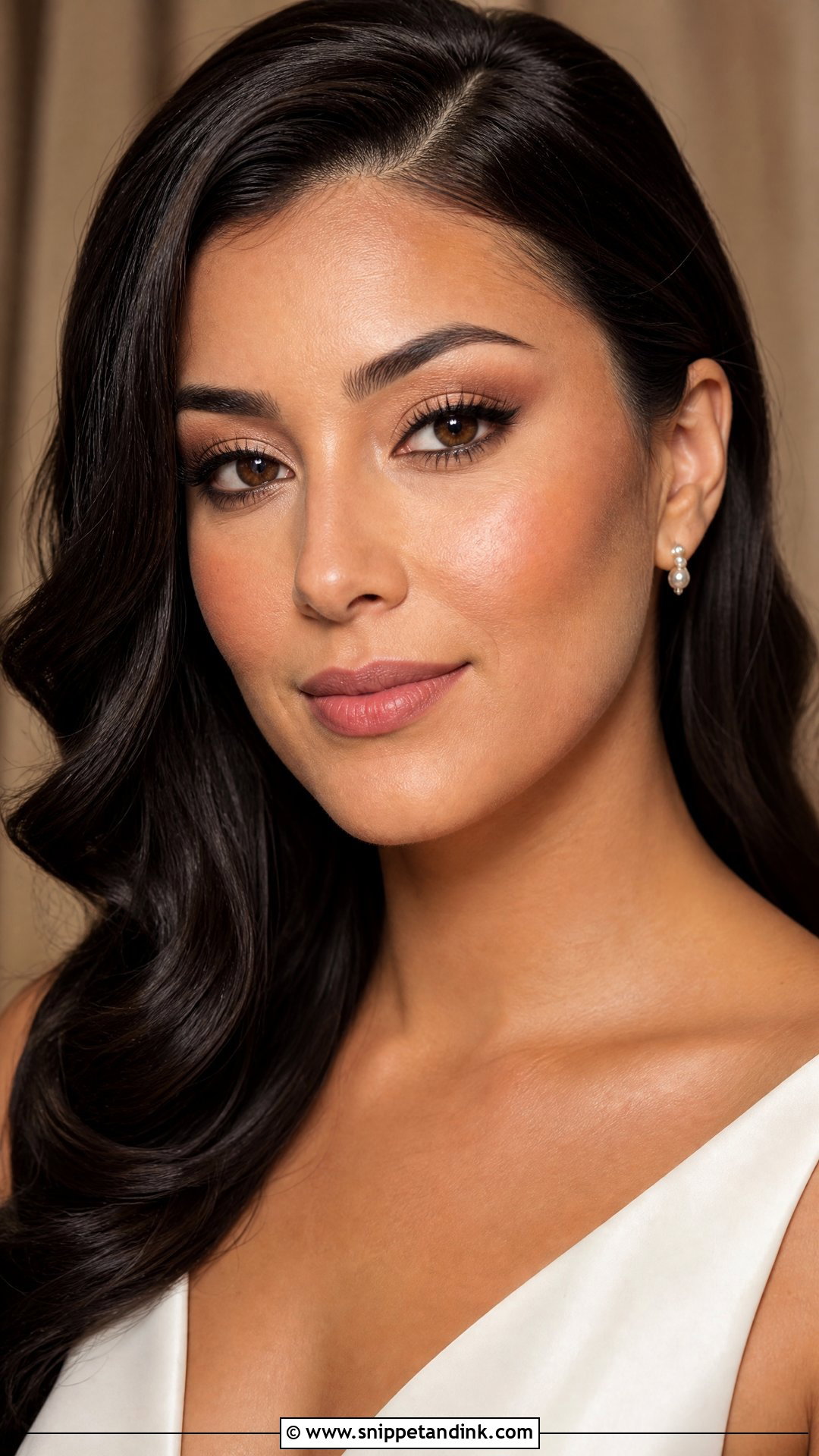 Soft Glam Bridal Makeup With Espresso Lash Line - Snippet and Ink - 25 Soft Glam Bridal Makeup for Green Eyes