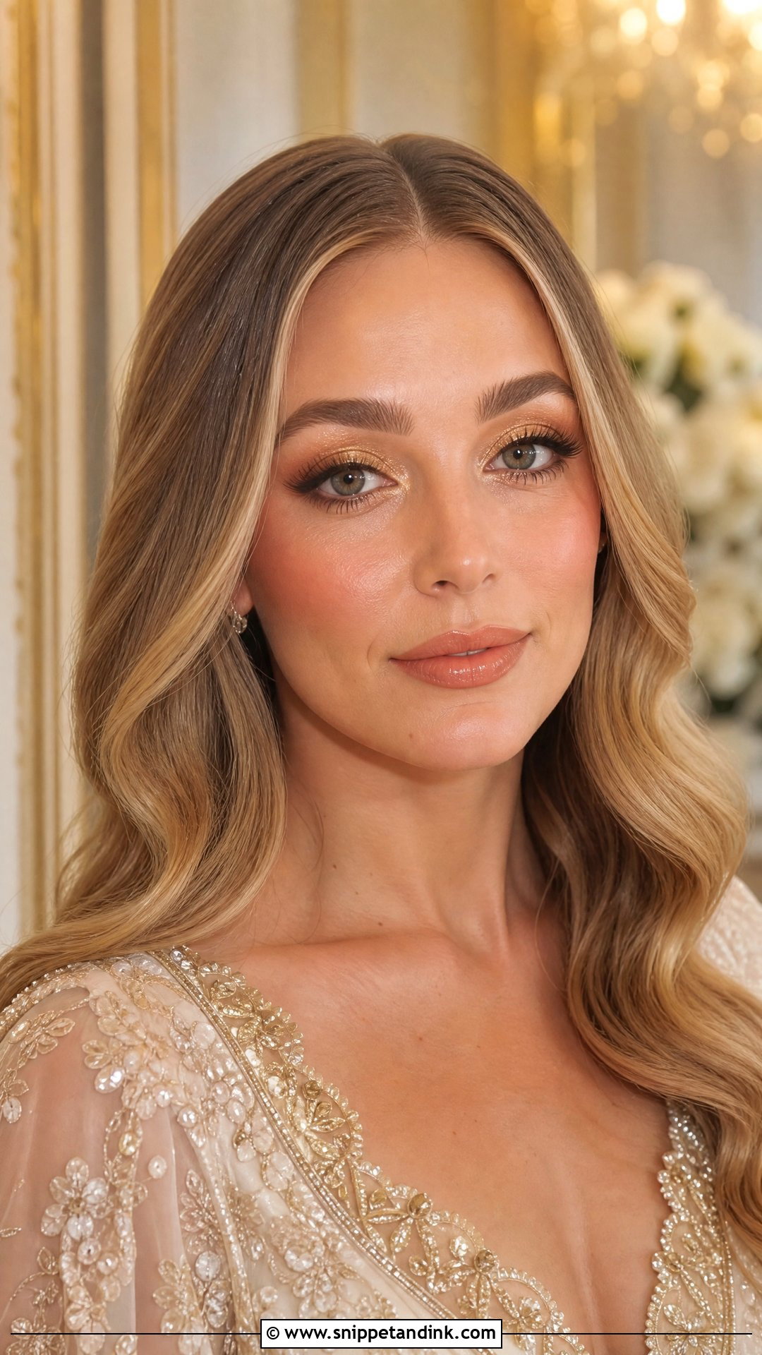 Soft Glam Bridal Makeup With Gold Eyeshadow - Snippet and Ink - 30 Soft Glam Bridal Make Up Ideas