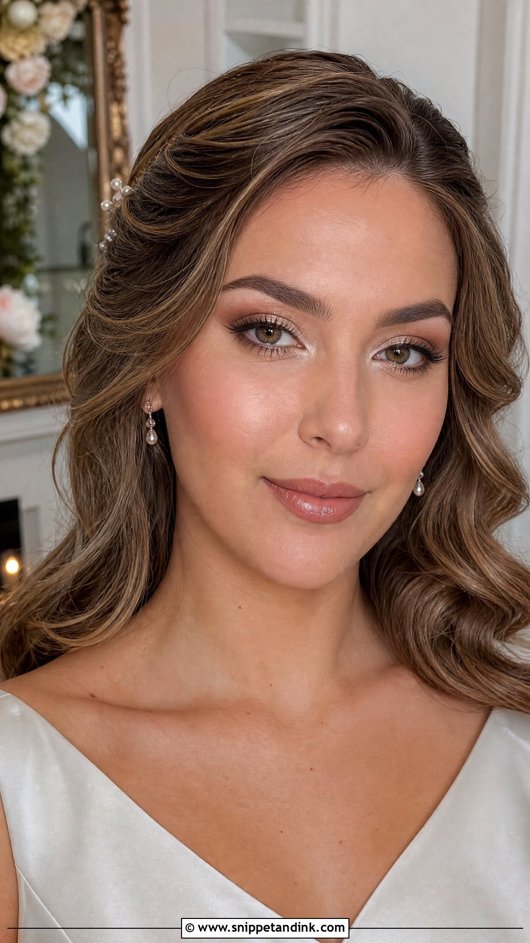 Soft Glam Bridal Makeup With Inner Corner Highlight - Snippet and Ink - 35 Soft Glam Bridal Makeup Ideas