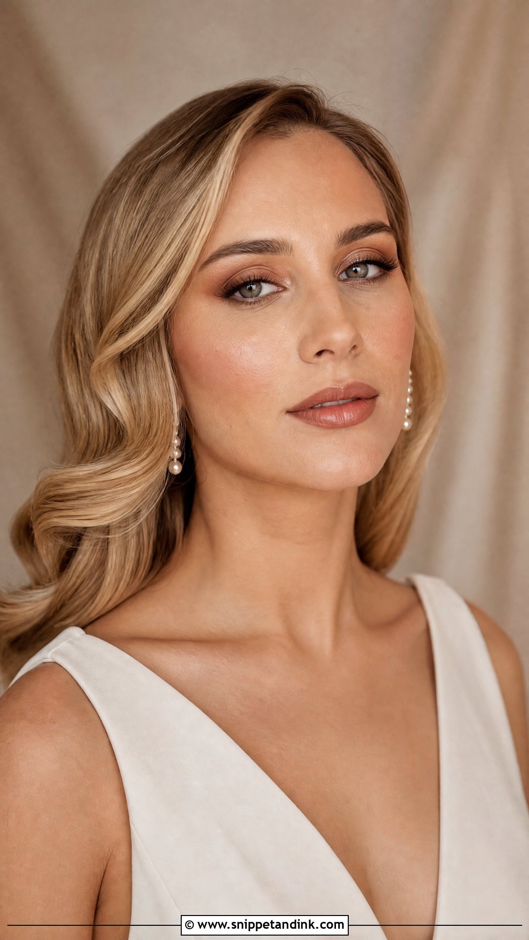 Soft Glam Bridal Makeup With Matte Brown Eyes - Snippet and Ink - 25 Soft Glam Bridal Makeup for Green Eyes