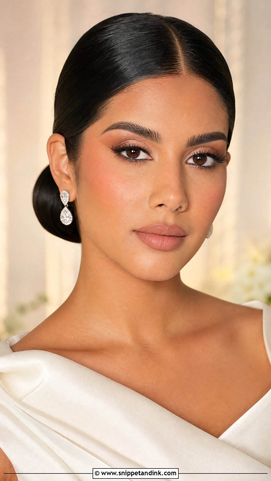 Soft Glam Bridal Makeup With Matte Skin - Snippet and Ink - 25 Soft Glam Bridal Makeup for Green Eyes