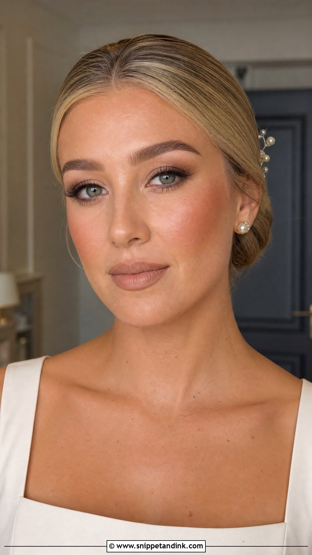 Soft Glam Bridal Makeup With Matte Skin - Snippet and Ink - 35 Soft Glam Bridal Makeup Ideas