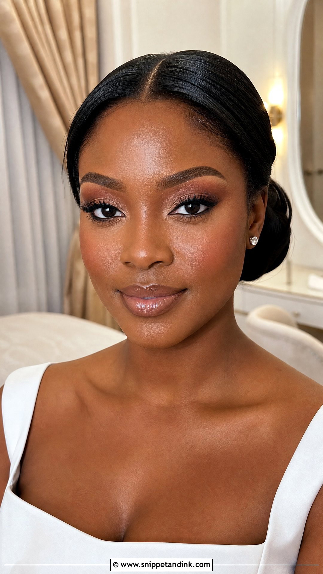 Soft Glam Bridal Makeup With Matte Skin - Snippet and Ink - 20 Soft Glam Bridal Makeup Black Women