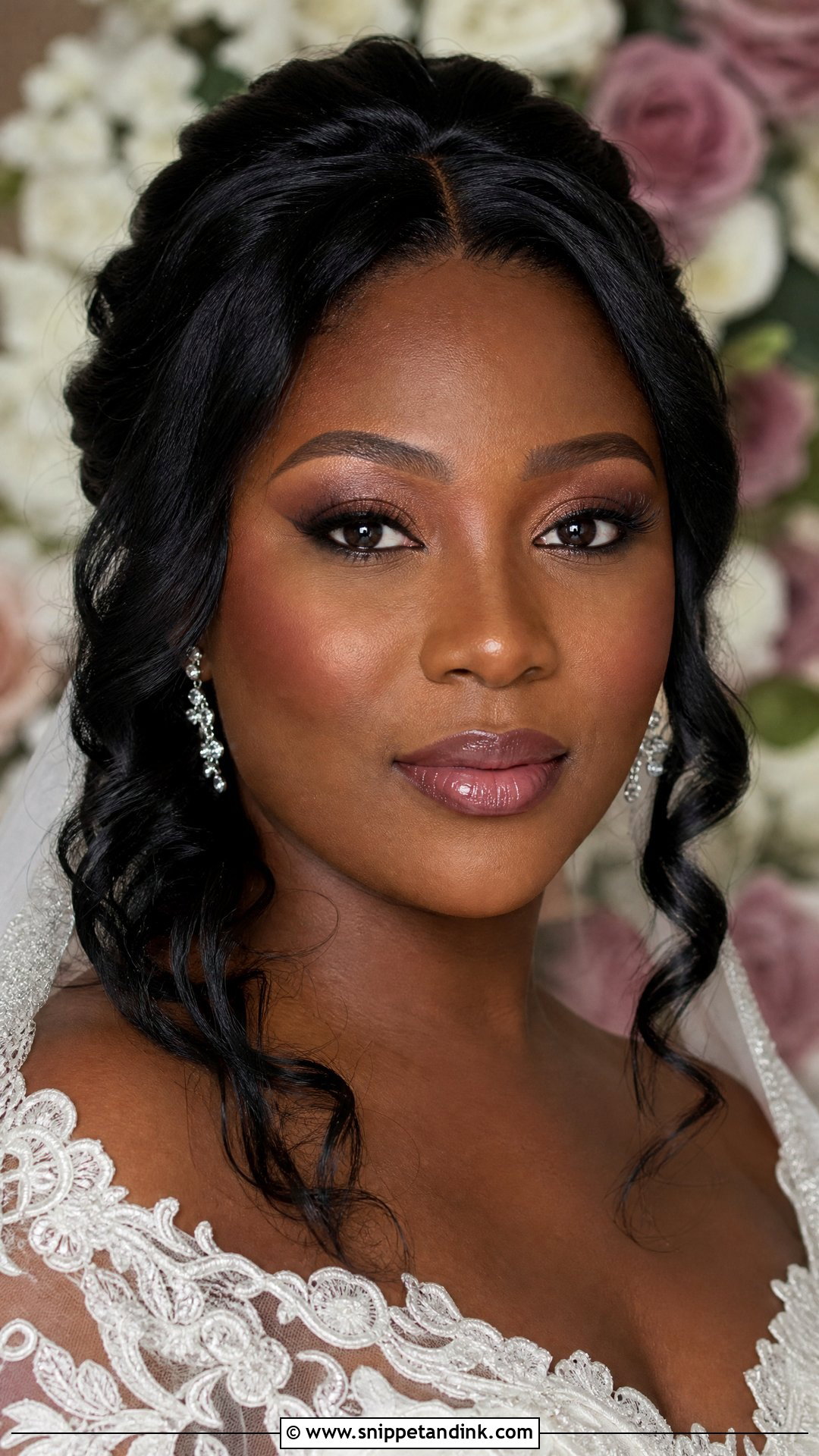 Soft Glam Bridal Makeup With Mauve Lip - Snippet and Ink - 20 Soft Glam Bridal Makeup Black Women