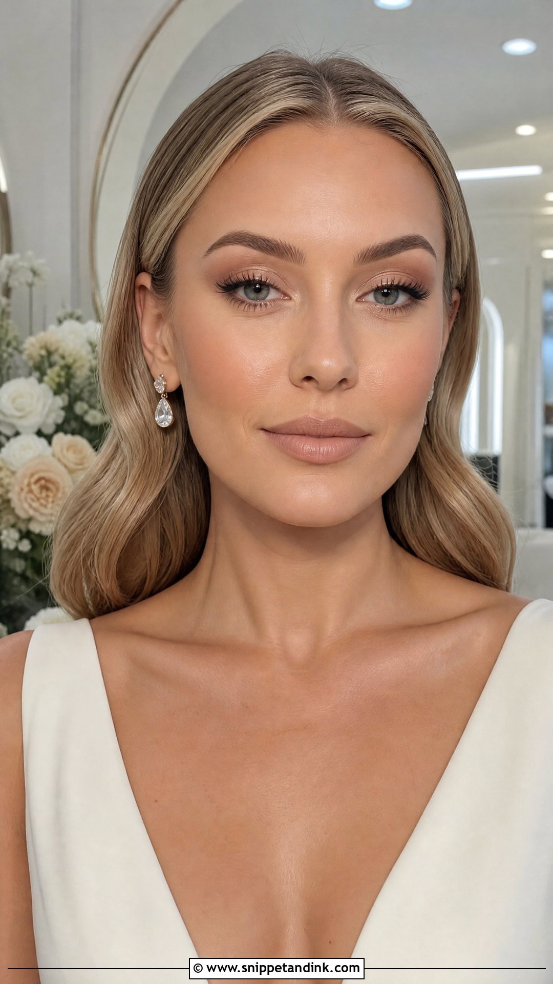 Soft Glam Bridal Makeup With Monochrome Beige - Snippet and Ink - 35 Soft Glam Bridal Makeup Ideas