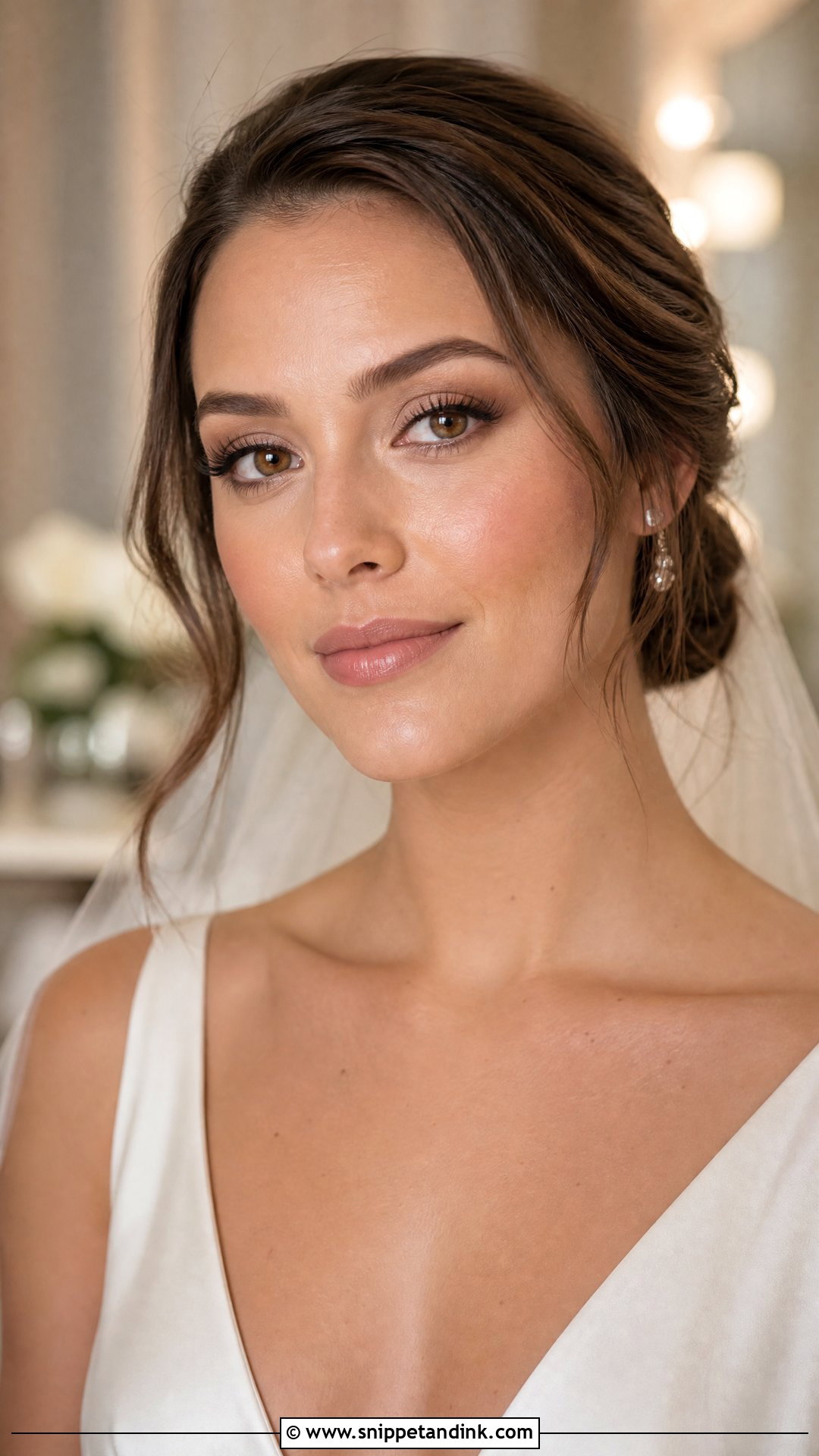 Soft Glam Bridal Makeup With Natural Brows - Snippet and Ink - 30 Soft Glam Bridal Make Up Ideas