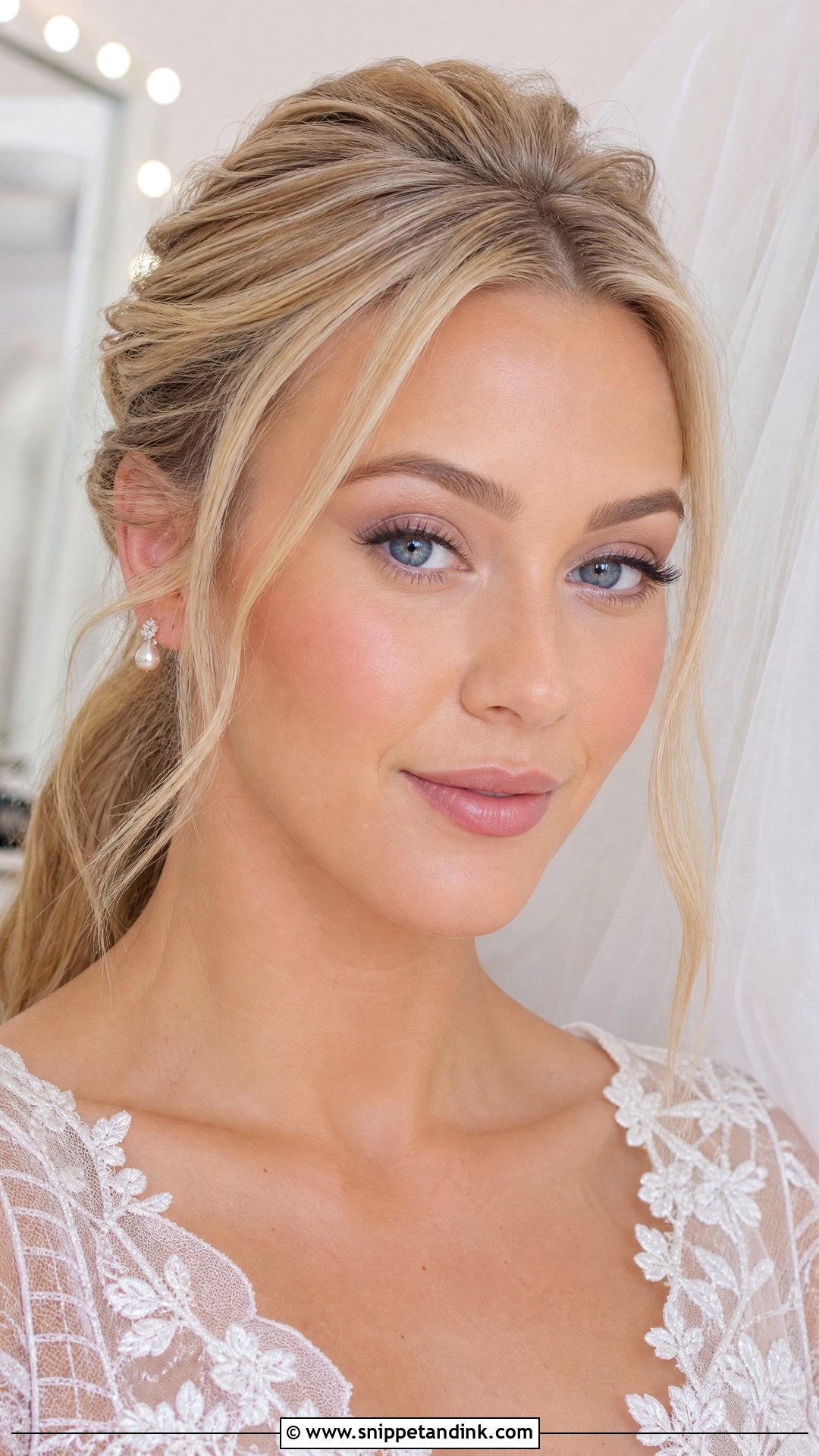 Soft Glam Bridal Makeup With Natural Lashes - Snippet and Ink - 35 Soft Glam Bridal Makeup Ideas