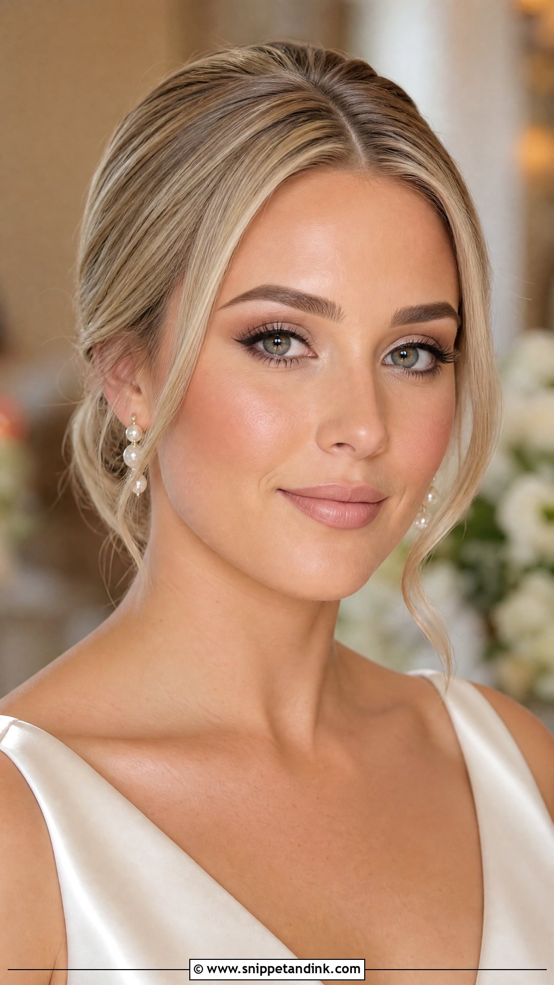 Soft Glam Bridal Makeup With Nude Lip - Snippet and Ink - 20 Soft Glam Makeup for Wedding Ideas