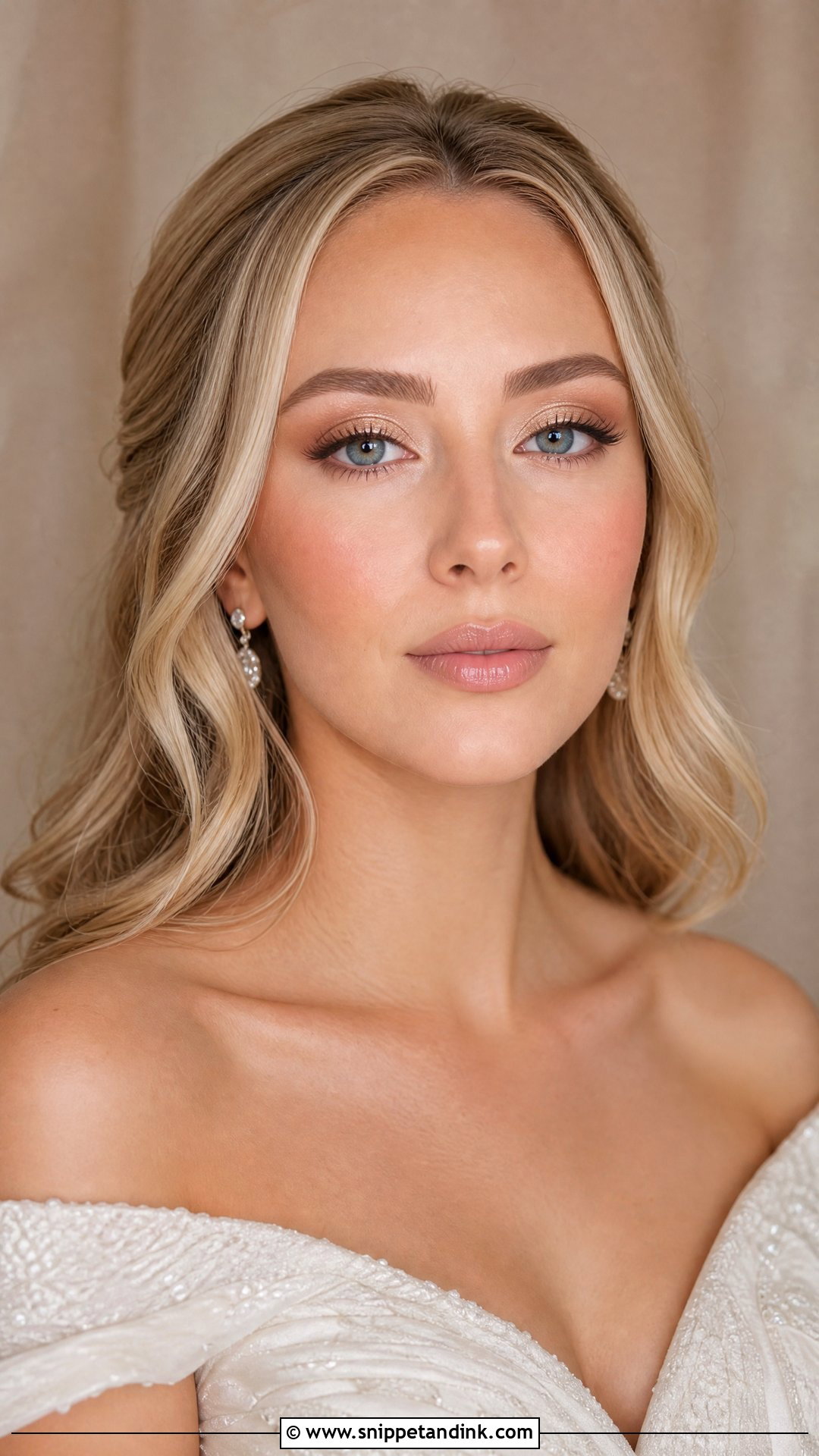 Soft Glam Bridal Makeup With Nude Lip - Snippet and Ink - 25 Soft Glam Wedding Makeup Brides