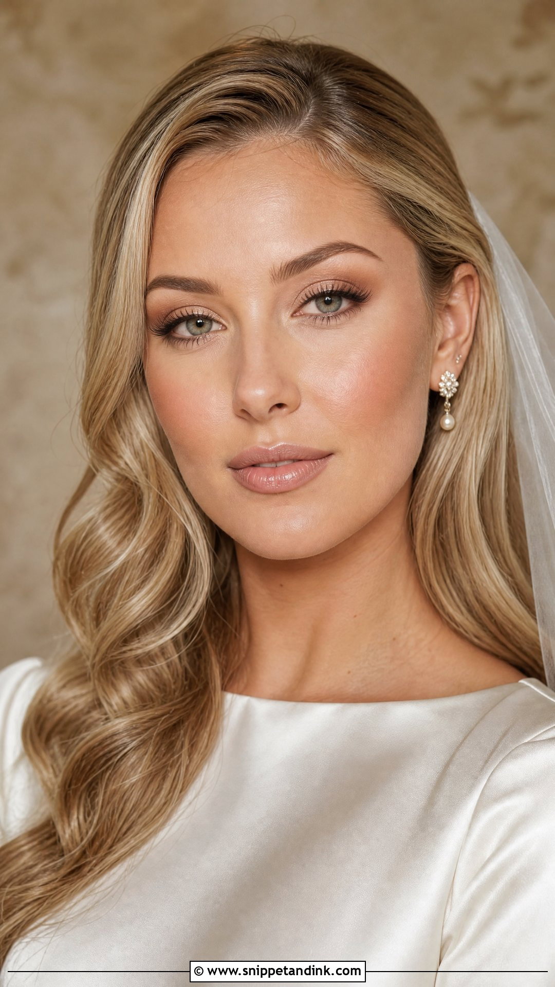 Soft Glam Bridal Makeup With Nude Lip - Snippet and Ink - 30 Soft Glam Bridal Make Up Ideas