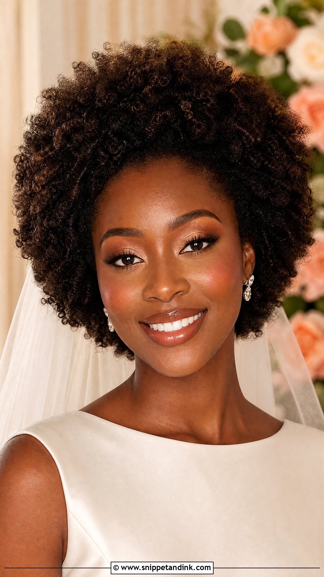 Soft Glam Bridal Makeup With Peach Blush - Snippet and Ink - 20 Soft Glam Bridal Makeup Black Women