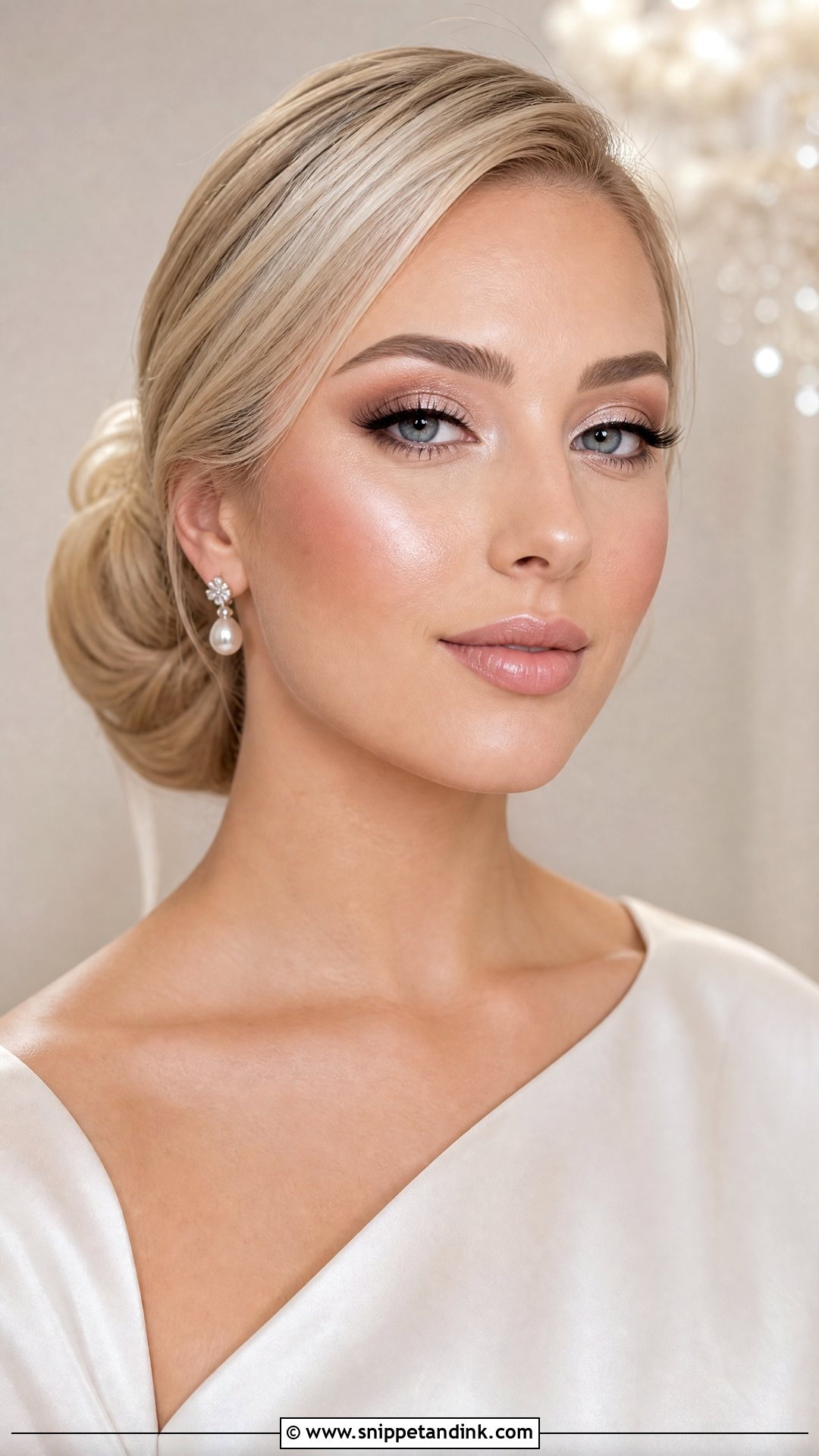 Soft Glam Bridal Makeup With Pearl Highlight - Snippet and Ink - 25 Soft Glam Bridal Makeup for Green Eyes