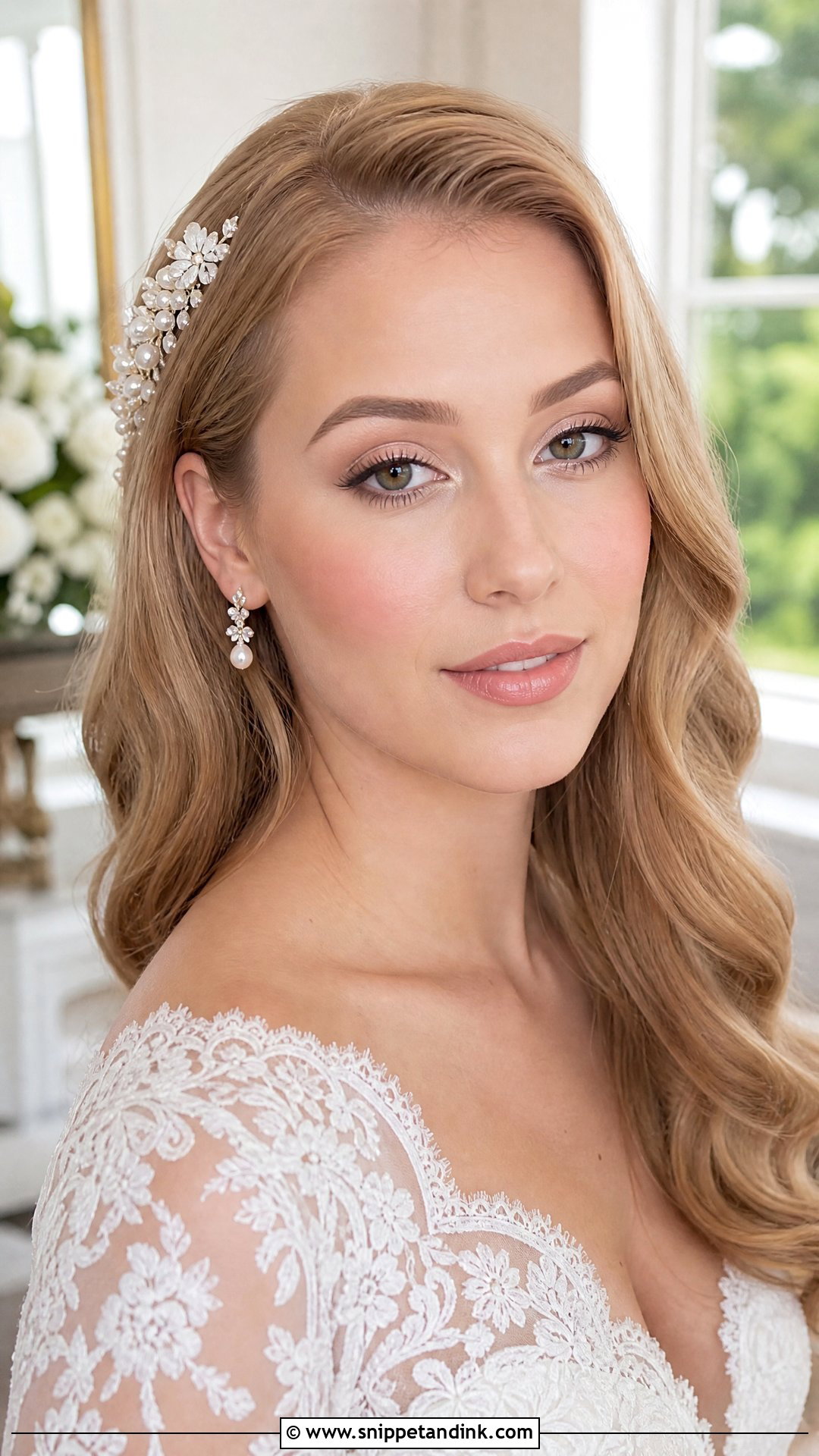Soft Glam Bridal Makeup With Pink Blush - Snippet and Ink - 35 Soft Glam Bridal Makeup Ideas