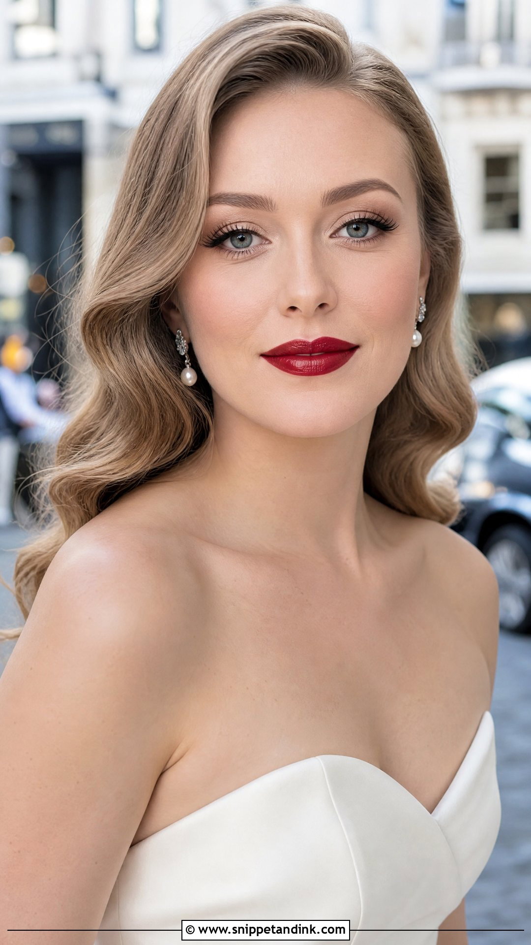 Soft Glam Bridal Makeup With Red Lip For Brown Eyes - Snippet and Ink - 30 Soft Glam Bridal Makeup for Brown Eyes