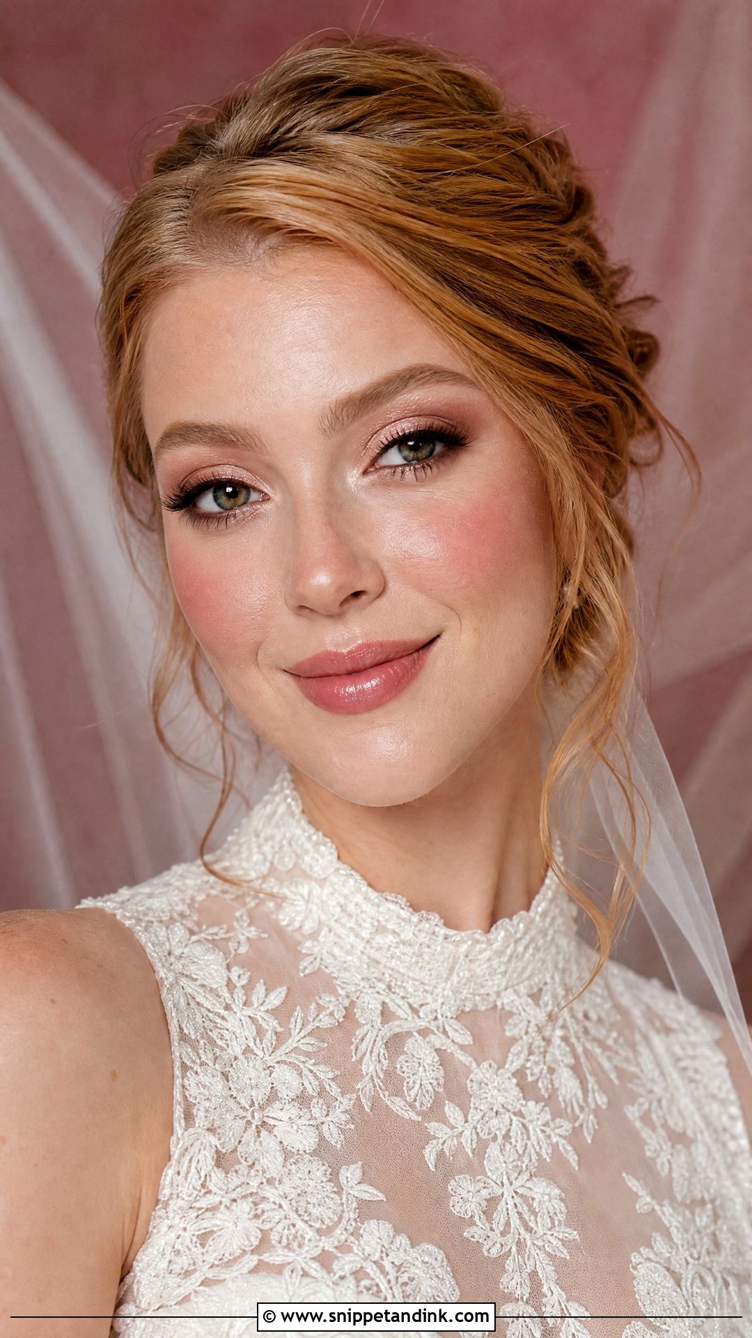 Soft Glam Bridal Makeup With Rosy Cheeks - Snippet and Ink - 25 Soft Glam Bridal Makeup for Green Eyes