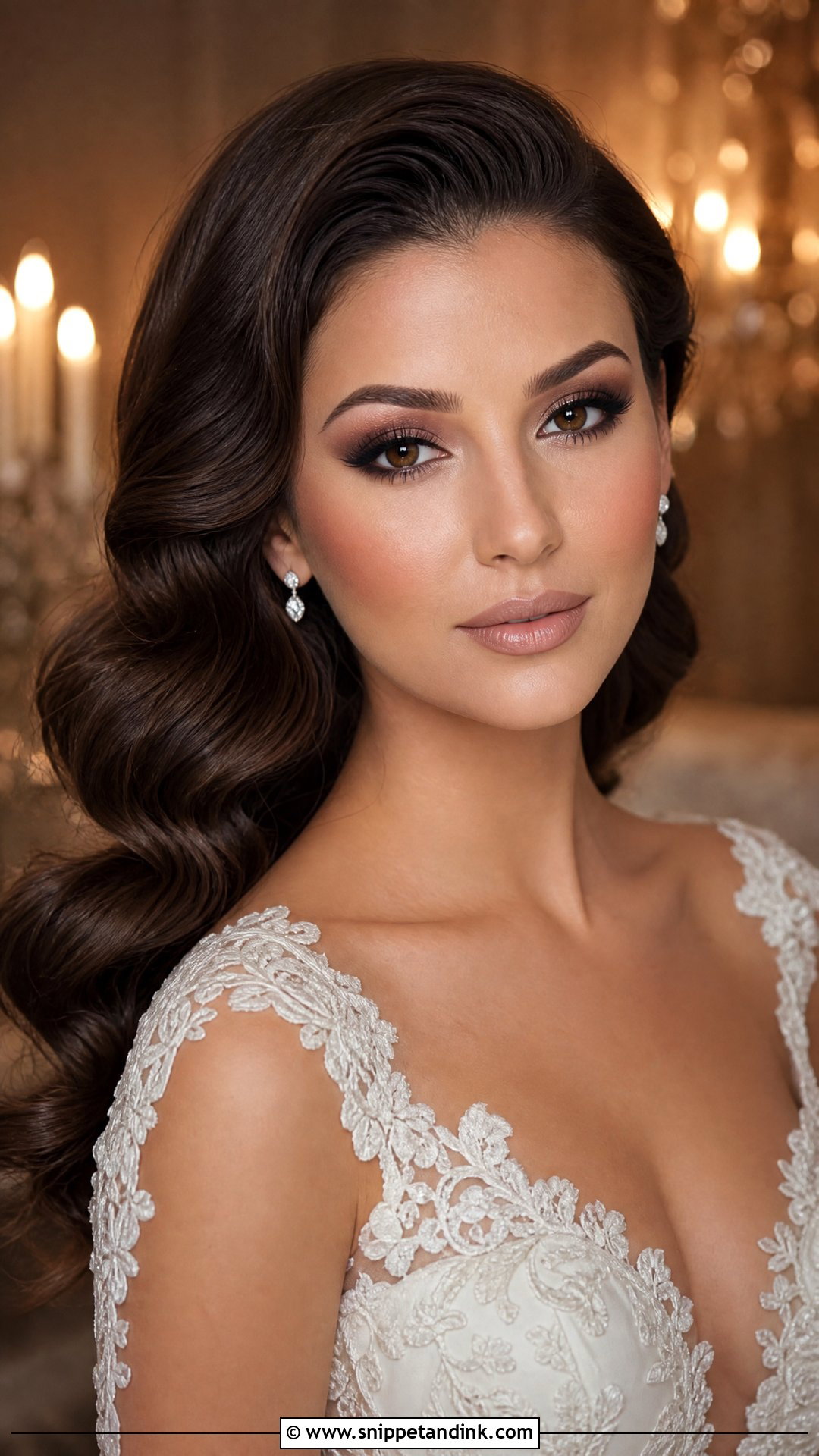 Soft Glam Bridal Makeup With Soft Smokey Eye - Snippet and Ink - 30 Soft Glam Bridal Make Up Ideas
