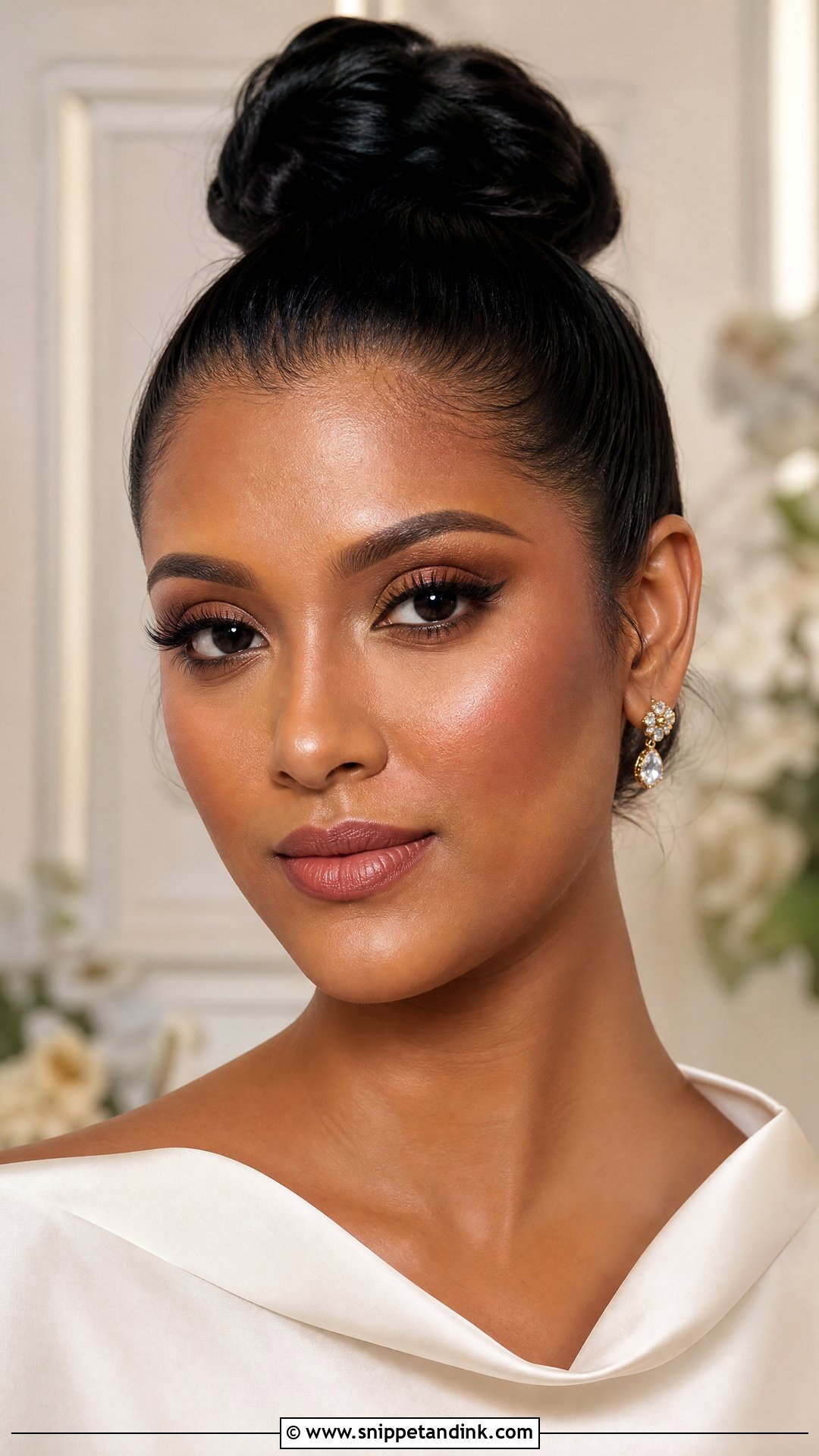 Soft Glam Bridal Makeup With Soft Winged Liner - Snippet and Ink - 20 Soft Glam Bridal Makeup Black Women