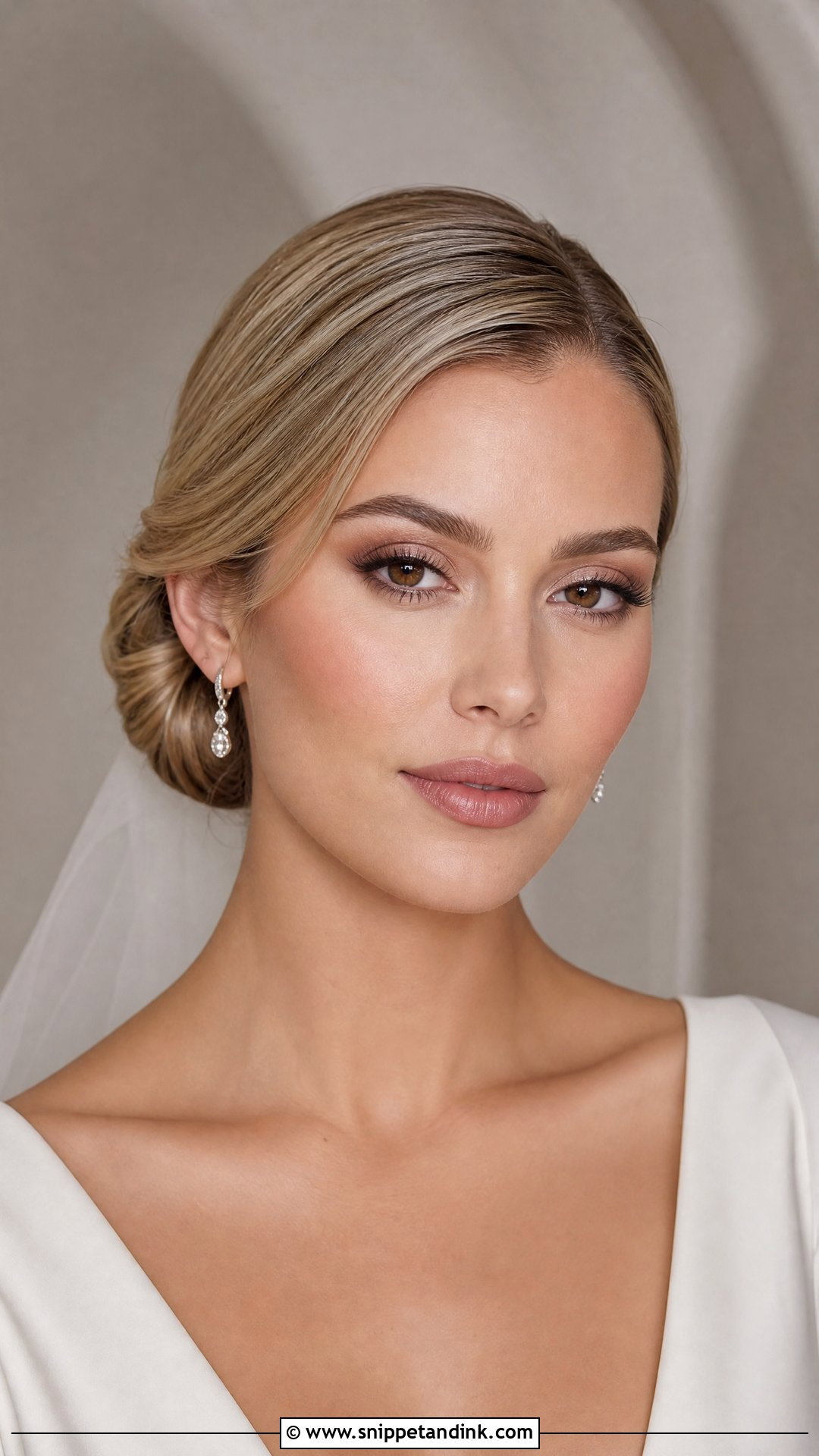 Soft Glam Bridal Makeup With Taupe Eyes - Snippet and Ink - 25 Soft Glam Bridal Makeup for Green Eyes