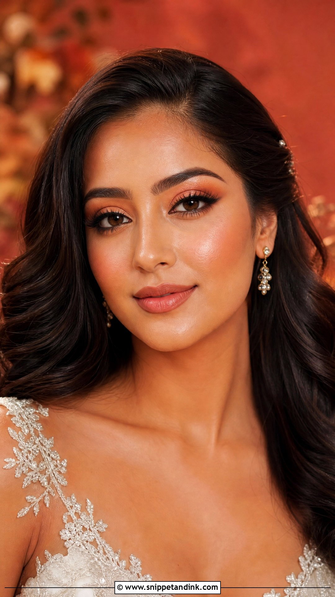 Soft Glam Bridal Makeup With Terracotta Eyes - Snippet and Ink - 25 Soft Glam Bridal Makeup for Green Eyes