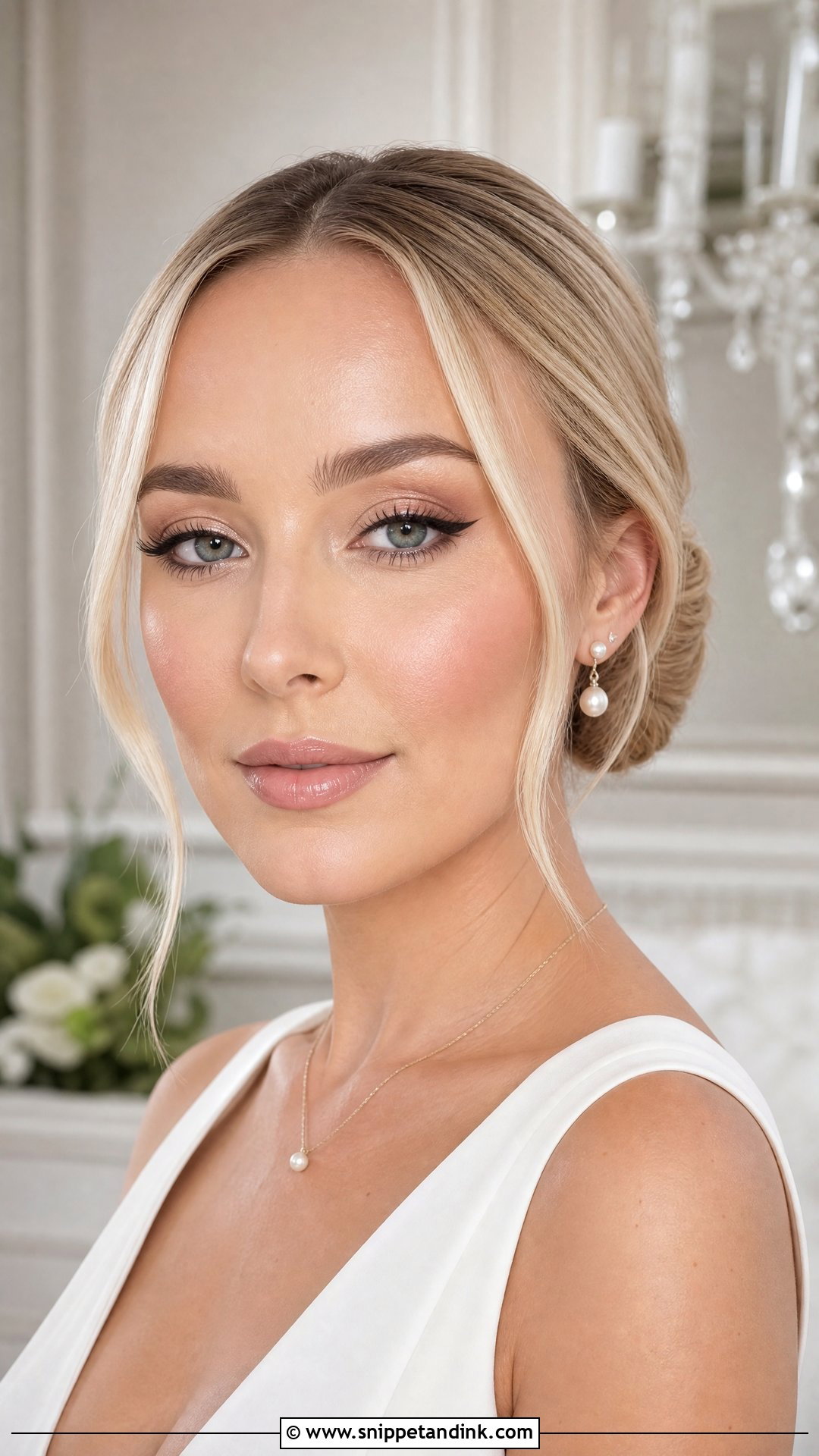 Soft Glam Bridal Makeup With Winged Liner - Snippet and Ink - 30 Soft Glam Bridal Make Up Ideas