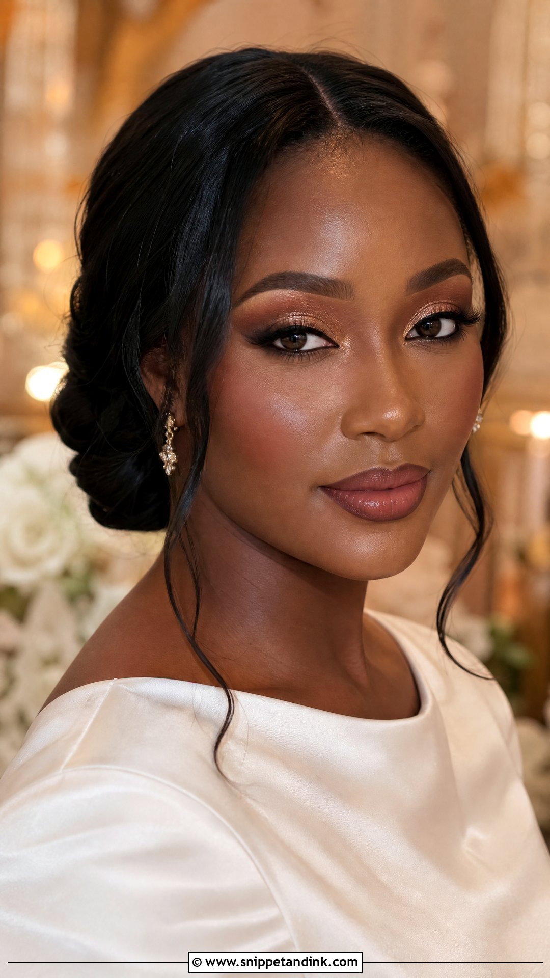 Soft Glam Bridal Makeup for Black Women - Snippet and Ink - 20 Bridal Makeup for Black Women