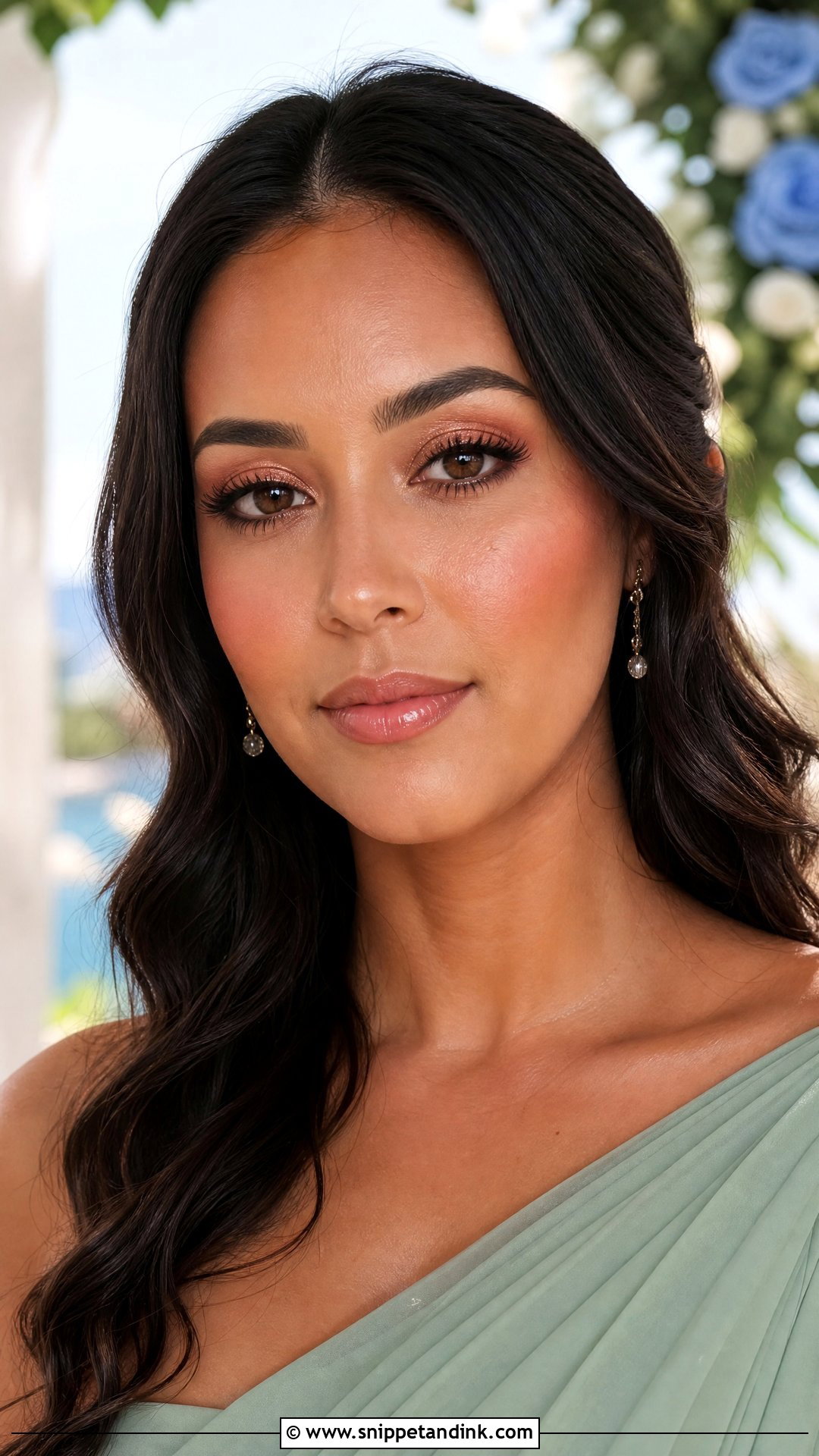 Soft Glam Bridesmaid Makeup With Glossy Lip - Snippet and Ink - 30 Soft Glam Bridesmaid Makeup Ideas