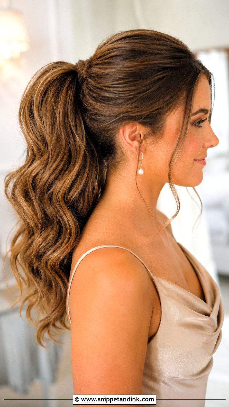 Soft Glam Bridesmaid Ponytail - Snippet and Ink - 30 Bridesmaid Hair Ponytail Ideas